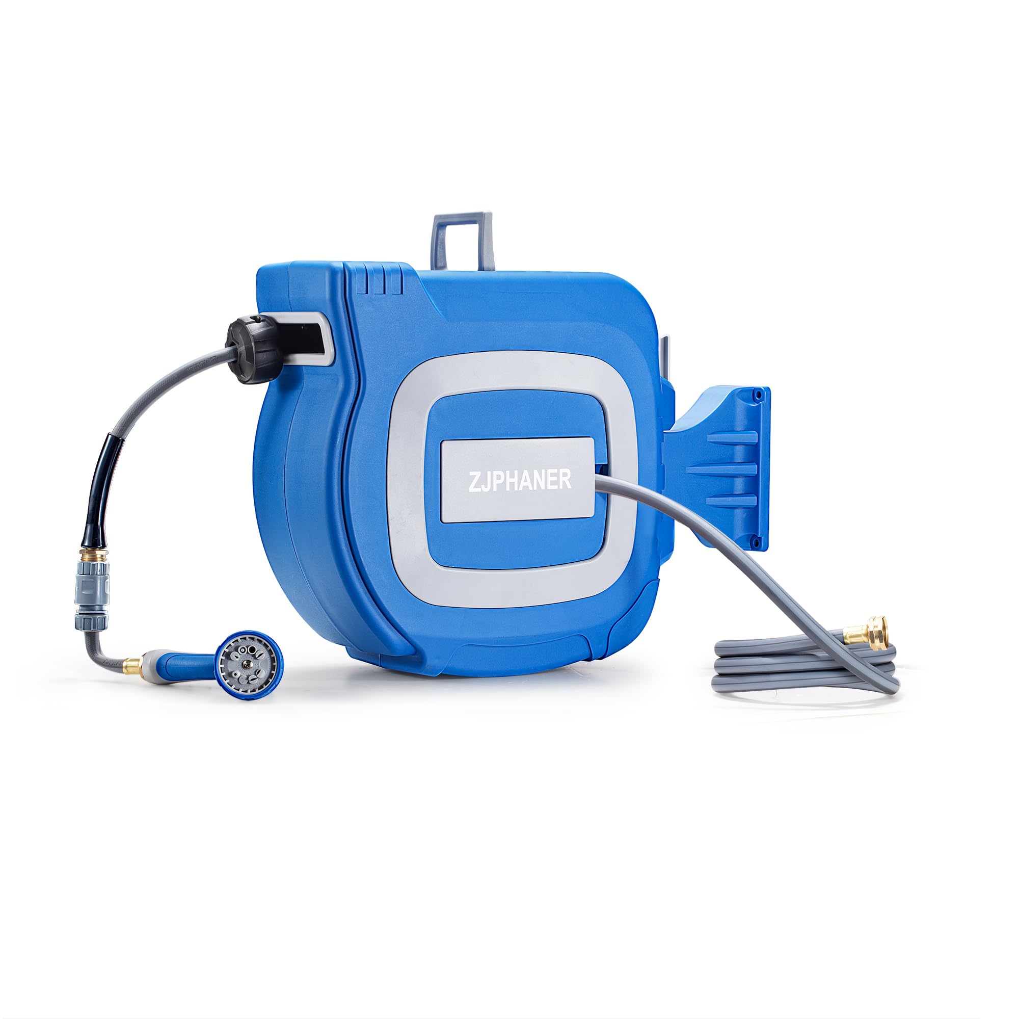 ZJPHANER 1/2 inch 100FT Retractable Garden Hose Reel