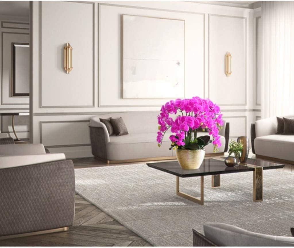 11 Teste di Orchidee Artificiali Eleganti, Fiori Artificiali, Fiori Finti, Decorazioni per tavoli, Feste, Sale da Pranzo e uffici.