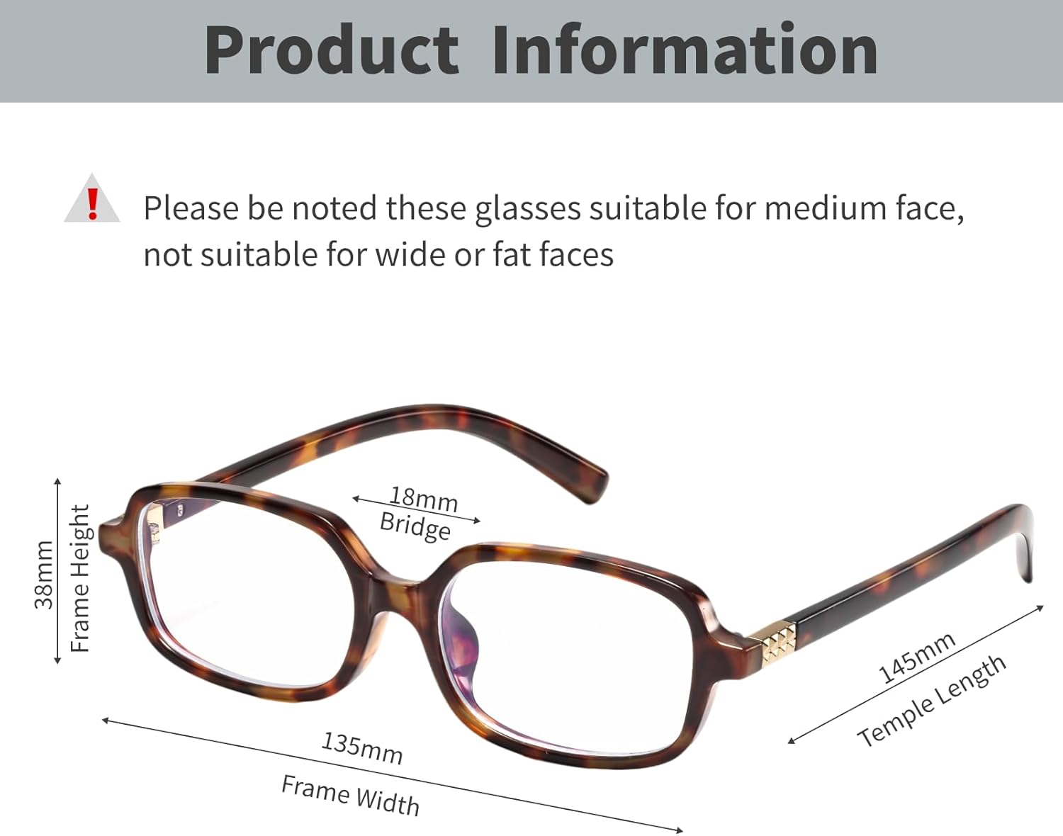 Retro Rectangle Blue Light Blocking Glasses for Women 90s Fake Eyeglasses Y2K Fashion Computer Glasses Tortoise Frame - Image 3