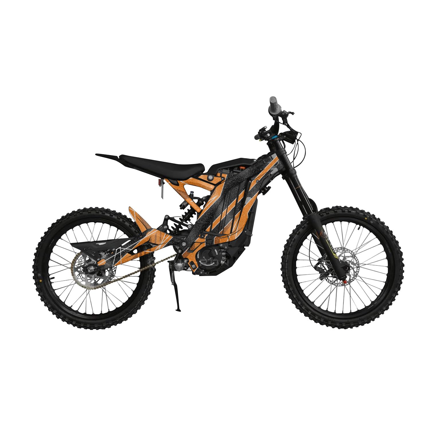 Glossy Glitter Surron Light Bee Graphics Kit Wrap - Racing Chaos Orange - Sur-Ron Skin - Premium 3M Vinyl Protective Wrap Decal Cover - Easy to Apply | Crafted in The USA by MightySkins
