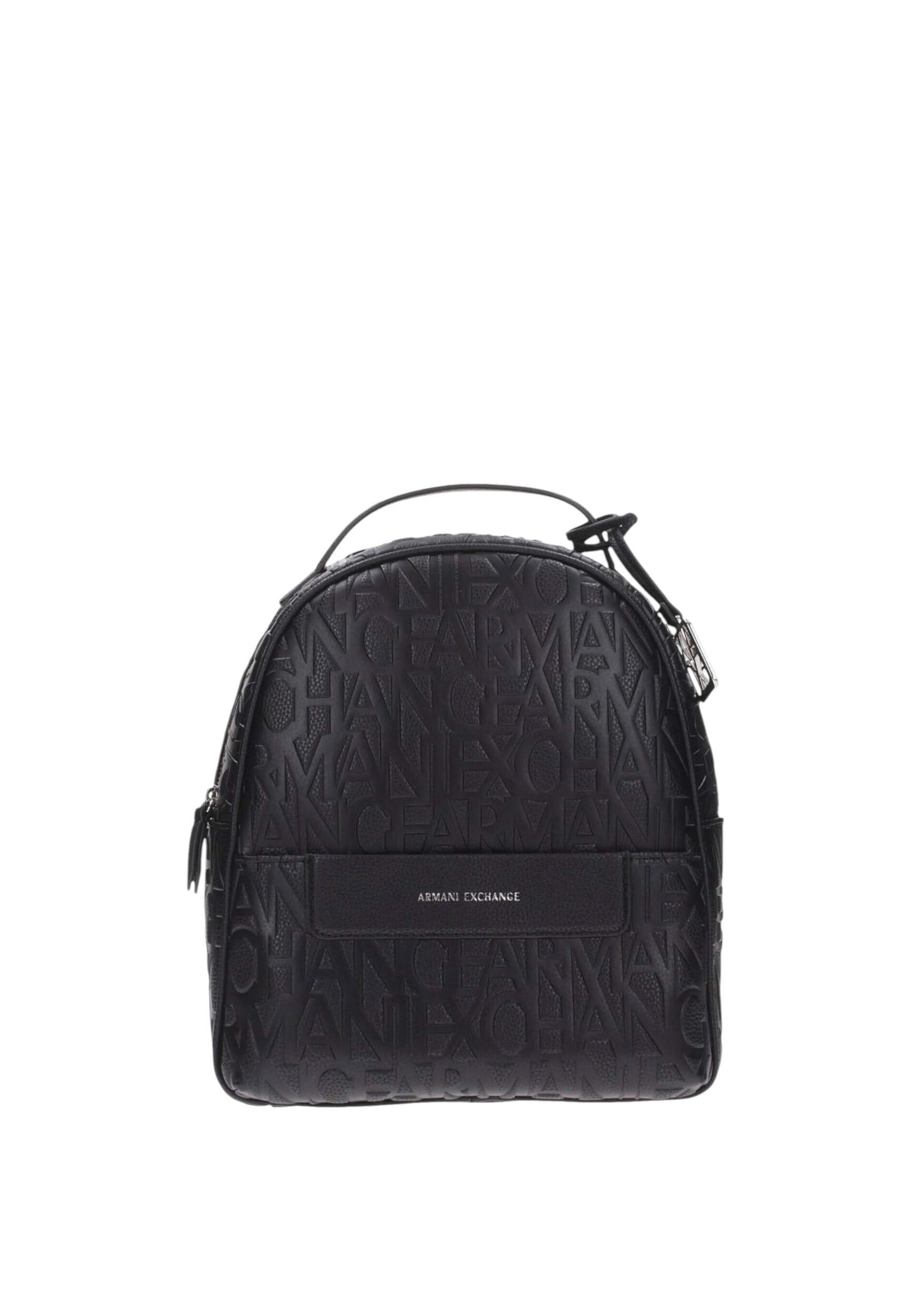 Armani Exchange Women's Black Zip Fastening Polyester Rucksack