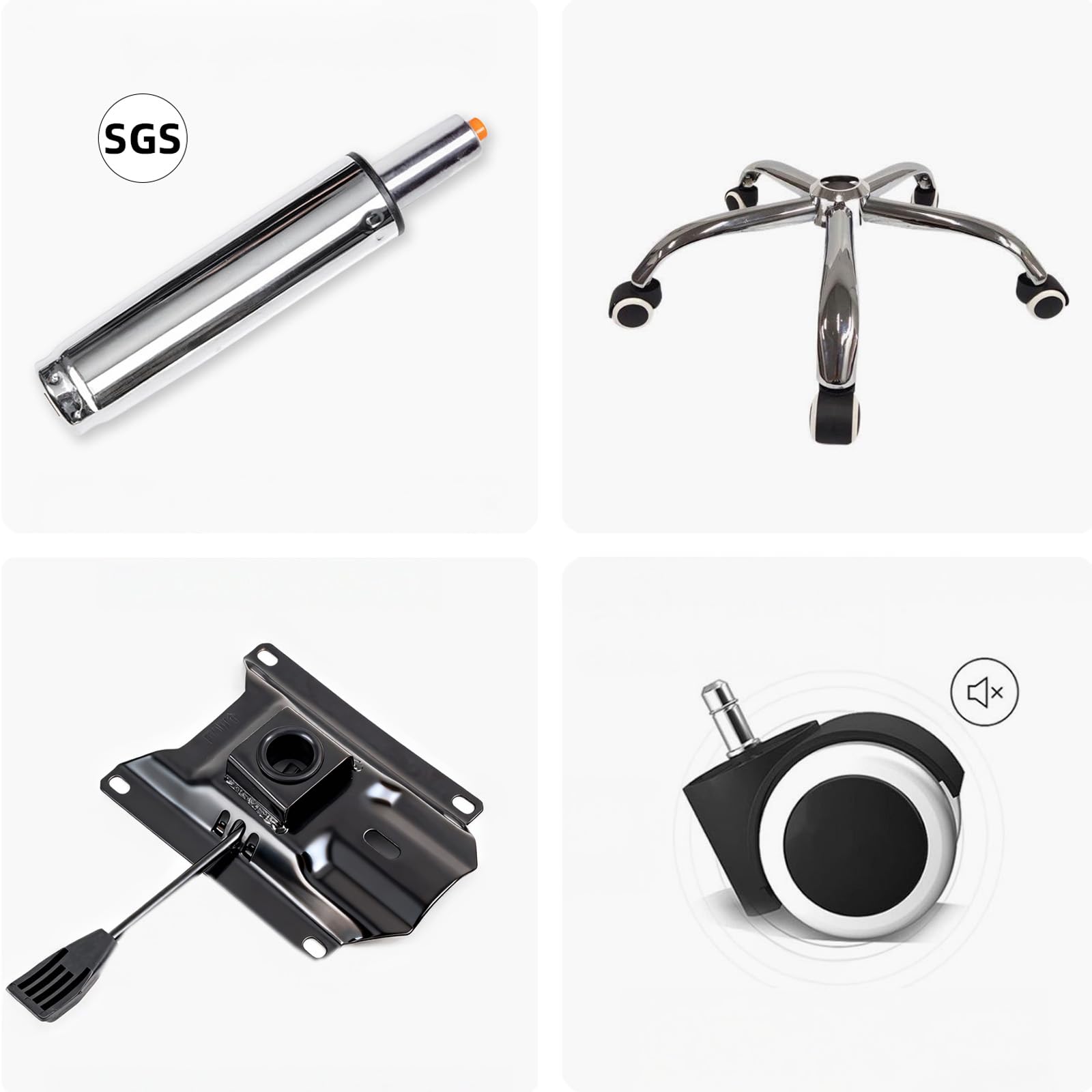 Bürostuhl Ergonomisch mit Fußstütze, Komfort im Sofa-Stil, Weiche Armlehnen | Strapazierfähiges Kunstleder, Rückenlehne mit 5 Positionen, Höhenverstellbar，Gaming Stuhl mit Rollen, Chefsessel Schwarz