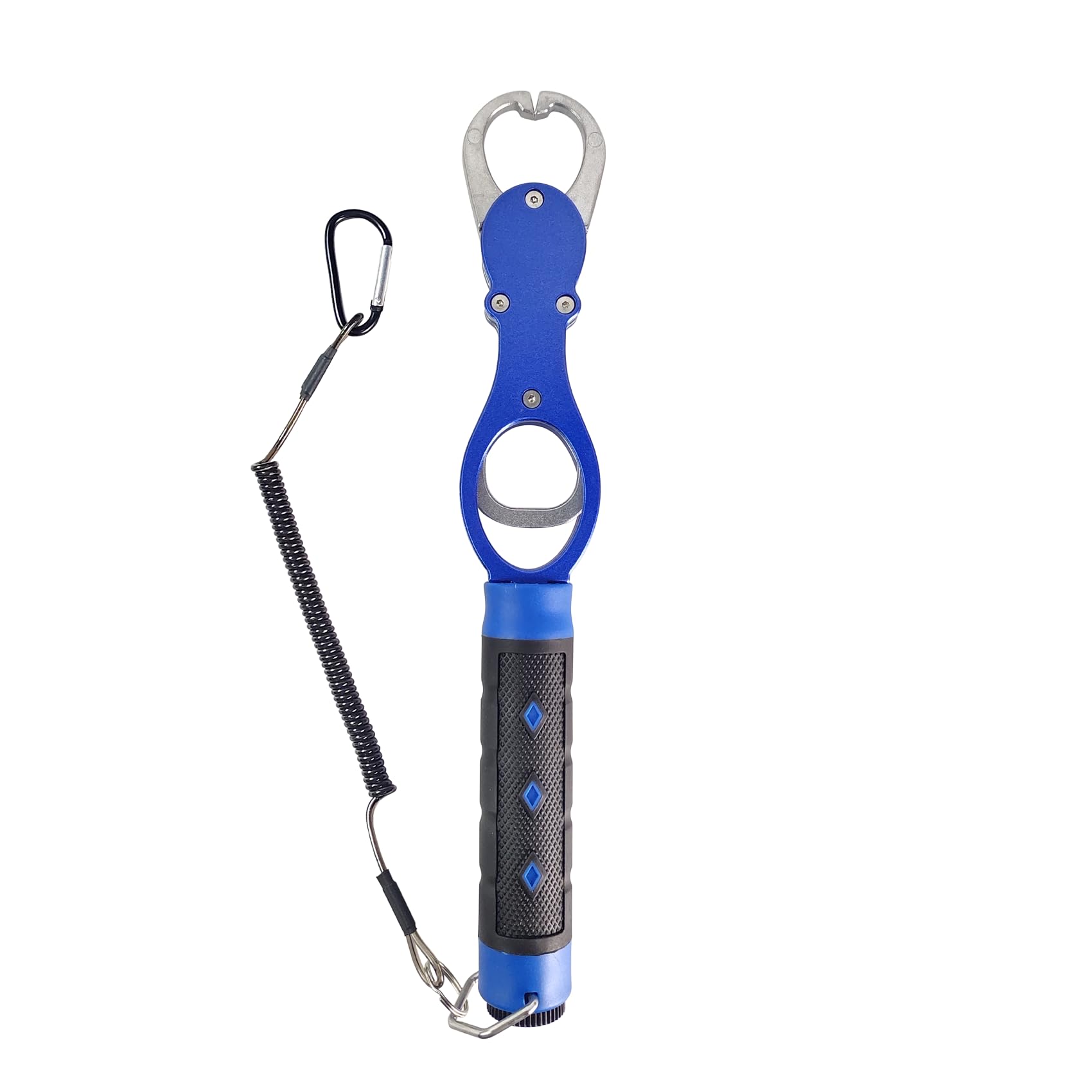 Eupheng 11.4'' Heavy-Duty Fish Gripper with Scale Rustproof Aluminum Body, Non-Slip Rubber Handle, Built-in Weight Estimator & Wrist Lanyard