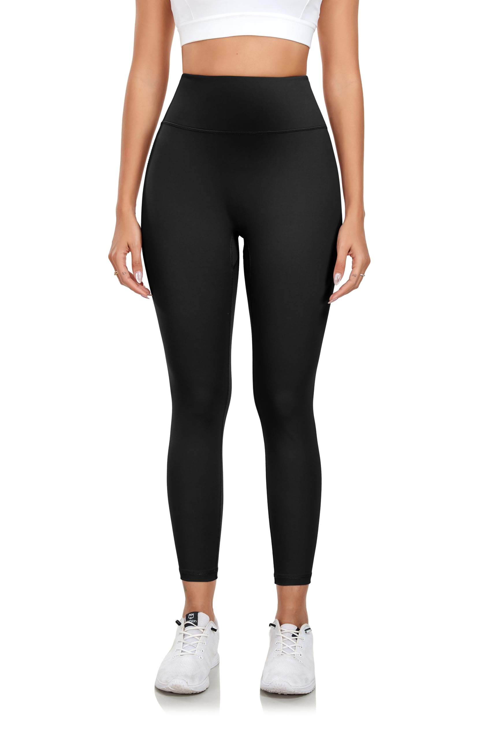 RAYPOSE Seamless Leggings for Women Compression Yoga Pants High Waisted Leggings Tummy Control Black