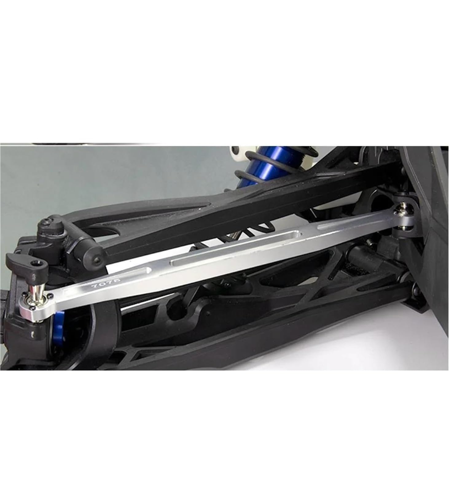 Varilla de Tracción para TRAXXAS para X-MAXX para WideMaxx 8S para XRT 1/6 RC Piezas De Actualización Coche 2 Uds Enlaces Punta Metal Varilla Enlace 202 Mm(White)