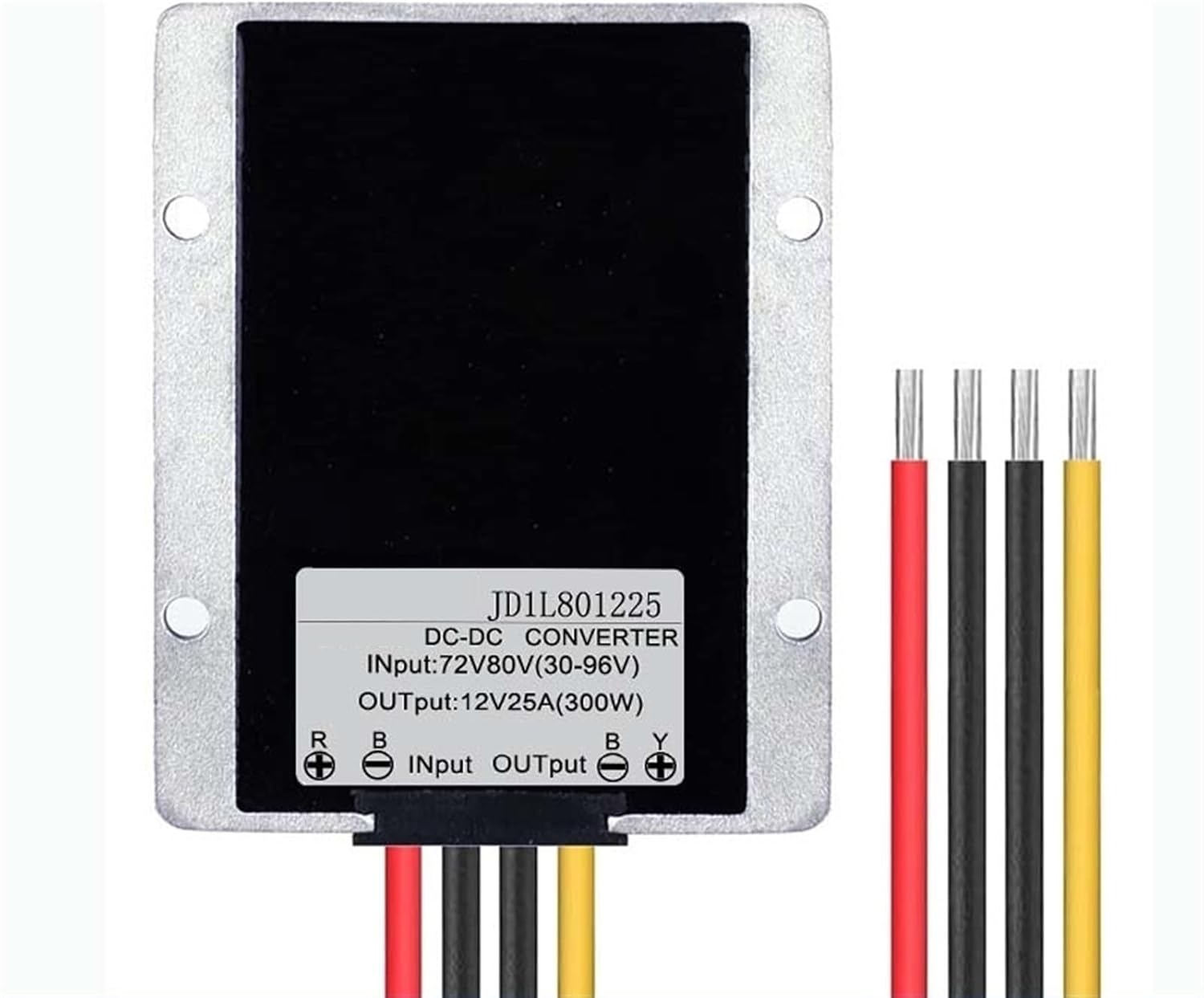 DC-DC Step Down 72V 80V to 12V 15A 20A 25A Model 20-96V to 12V 25A 300W Power Conventer Waterproof Enlarged Aluminum Shell(25A)