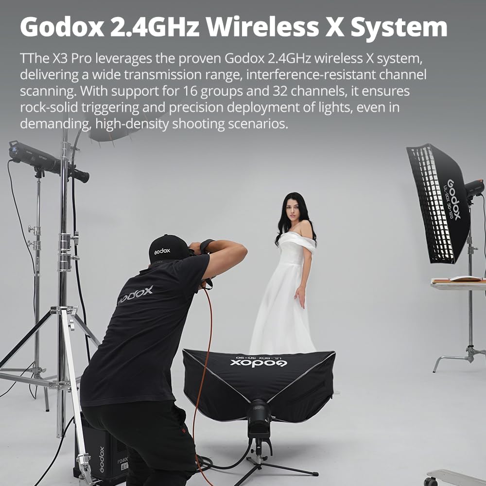 Godox X3 Pro-S X3Pro S TTL Disparador de flash inalámbrico para Sony, pantalla táctil LCD de 2.4 pulgadas, batería de iones de litio integrada de 2930 mAh, sistema X inalámbrico de 2.4 GHz con 3 modos