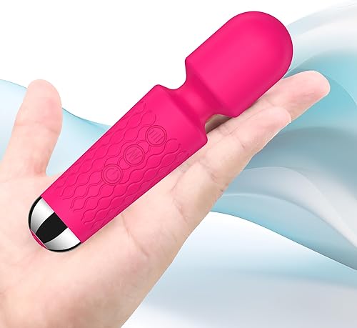 Masajeador de espalda portátil, pequeña varita masajeadora de mano inalámbrica con vibración personal de mano recargable masajeador para cuello,