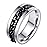 Udolfly Mens Fidget Rings Anxiety Rings for Men Womens Chain Spinner Rings for Adults Titanium Steel Ring Chain Black Size 7