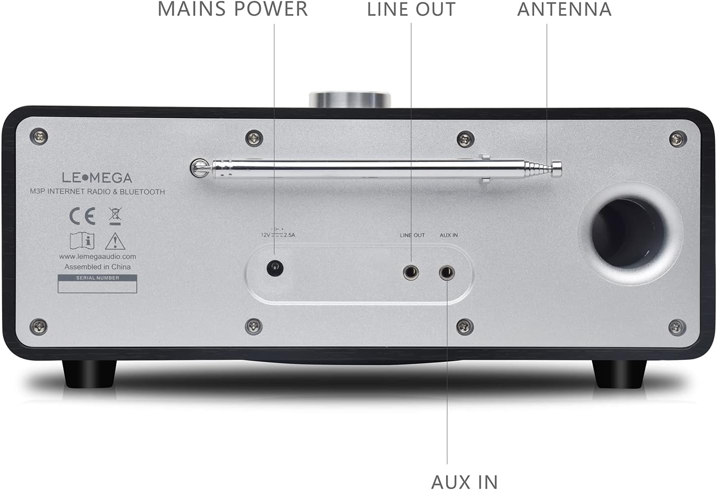 Internet Radio, FM Radio, Spotify Conect, Bluetooth Speaker, 2.1 Music System, Lemega M3P (White Oak) (M3P Black)