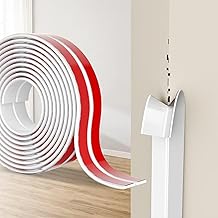 Adhesive Wall Corner Protector, TPE Corner Strips, Thick Flexible Skirting Board L-Shaped Corner for Walls, Doors, Kitchen, Windows, Ideal for DIY Renovations (White, 2 cm x 4 M)