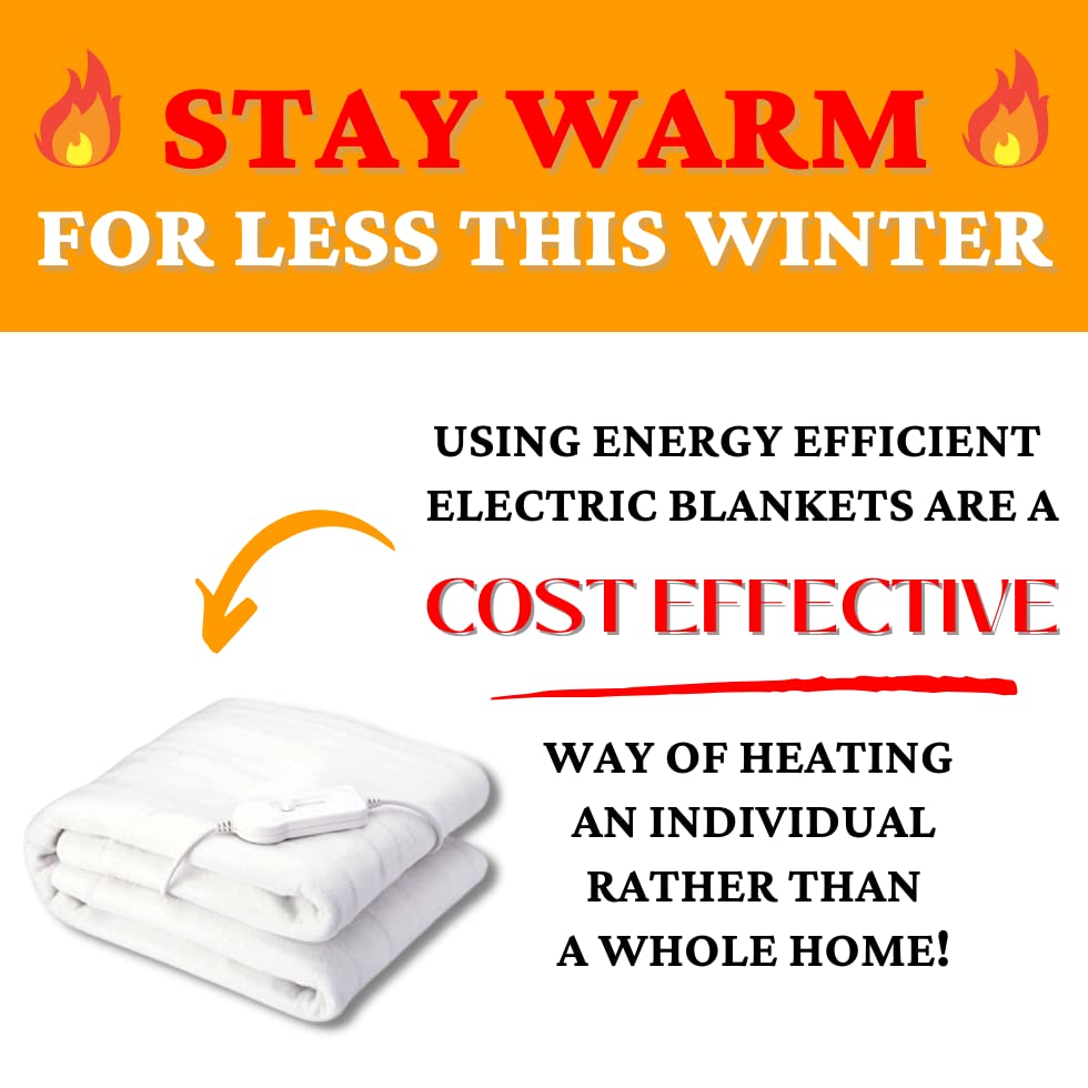 Homezone Singolo Coperta Elettrica Controllo 120cm x 60cm Premium Pile Riscaldato Underblanket. Surriscaldamento Protezione, Auto Sicurezza Spegnere, Rapido Calore fino Time Machine Lavabile
