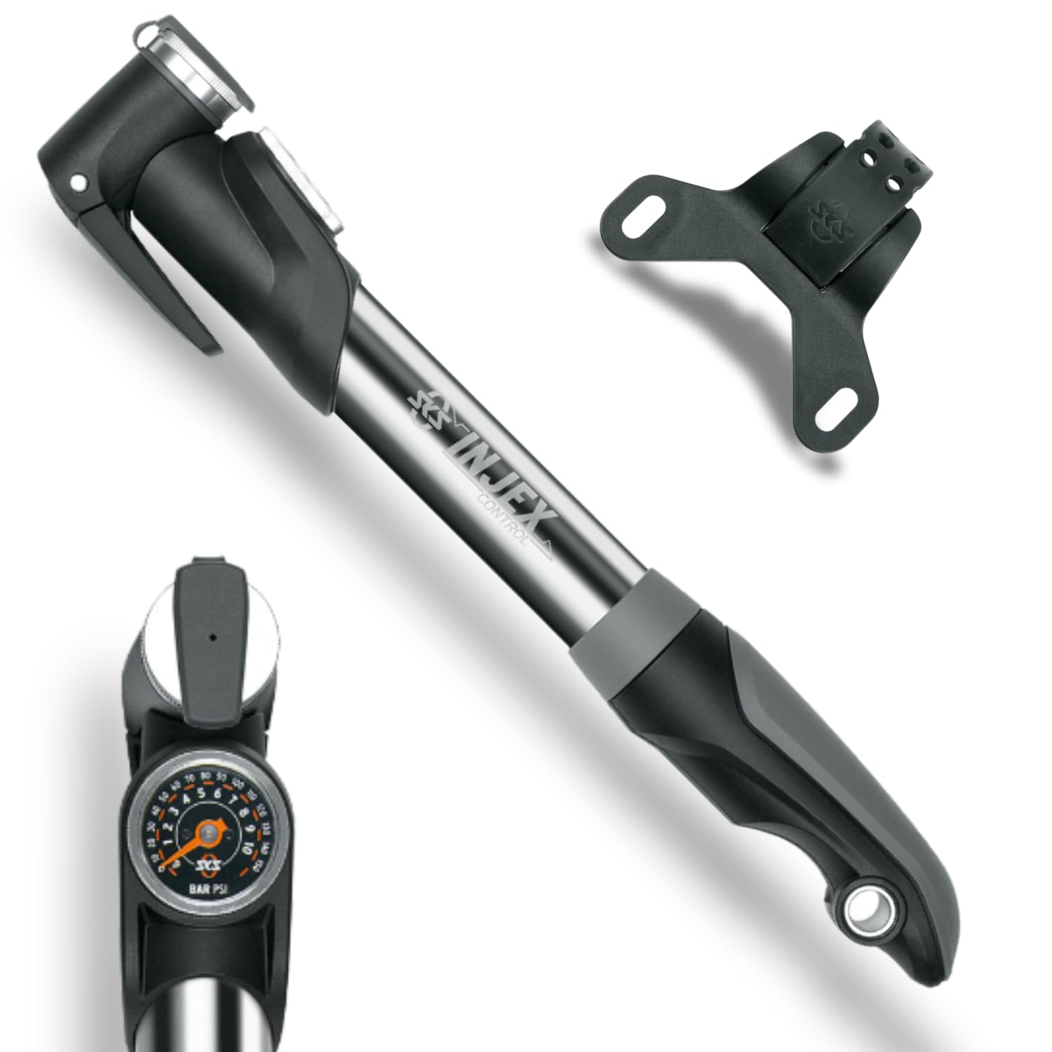 SKS INJEX Control Fahrrad-​Minipumpe/​Luftpumpe (ALU)