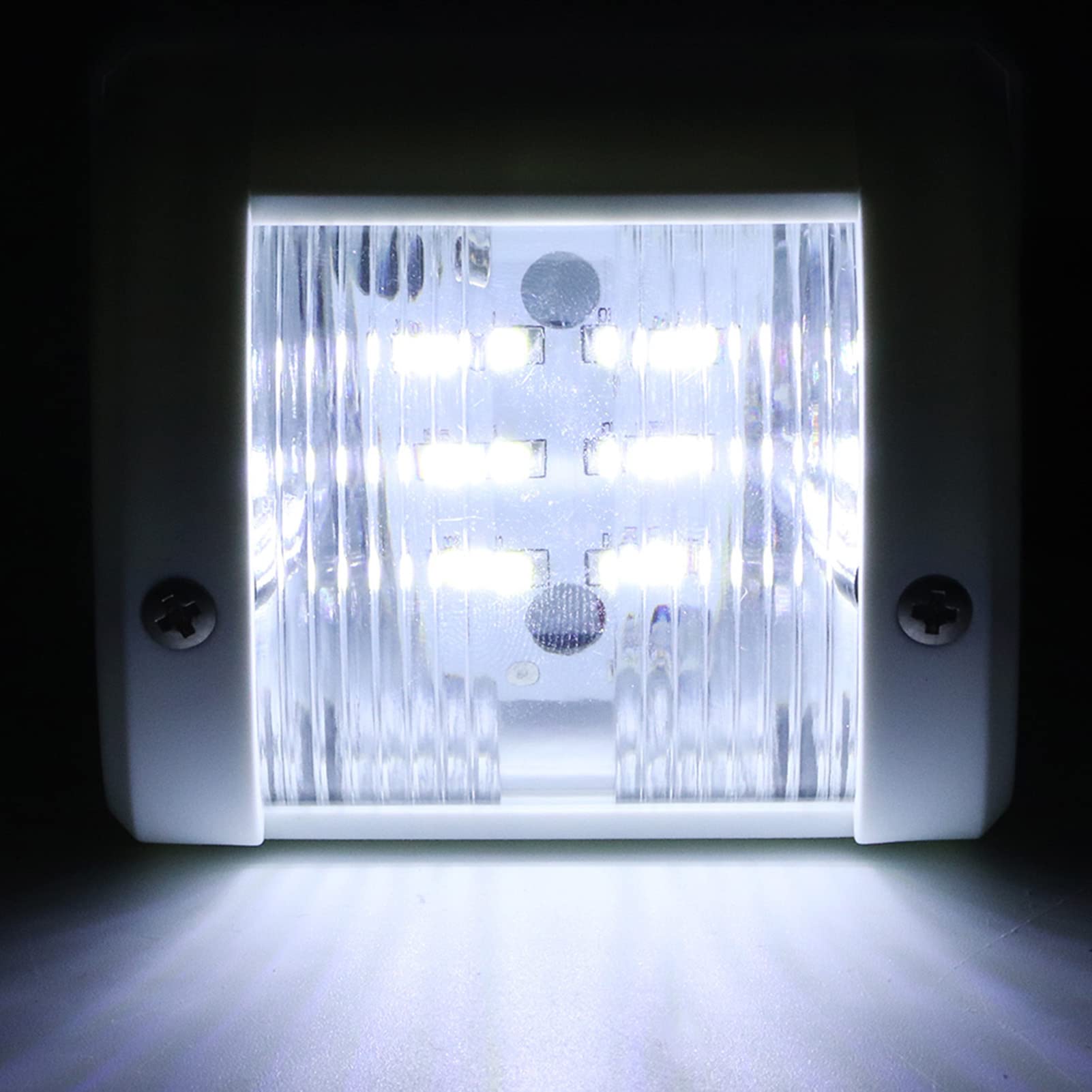 KIMISS Luce di Segnalazione per Barca, 12V/24V 135 Gradi 3W IP66 Lampada LED per Albero di Navigazione, Crociere e Pesca