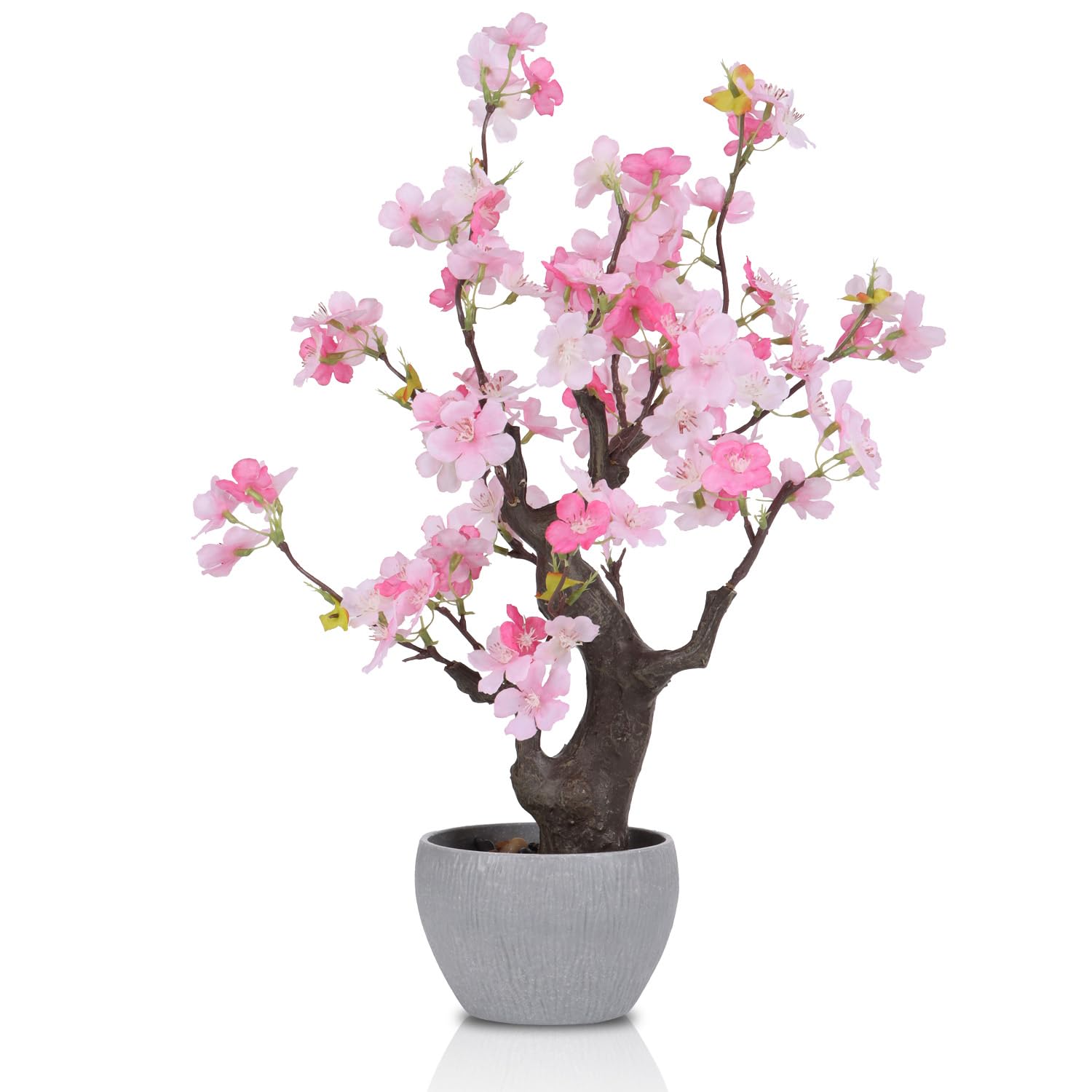 TOARTi Artificial Pink Cherry Blossom Potted Plant 18