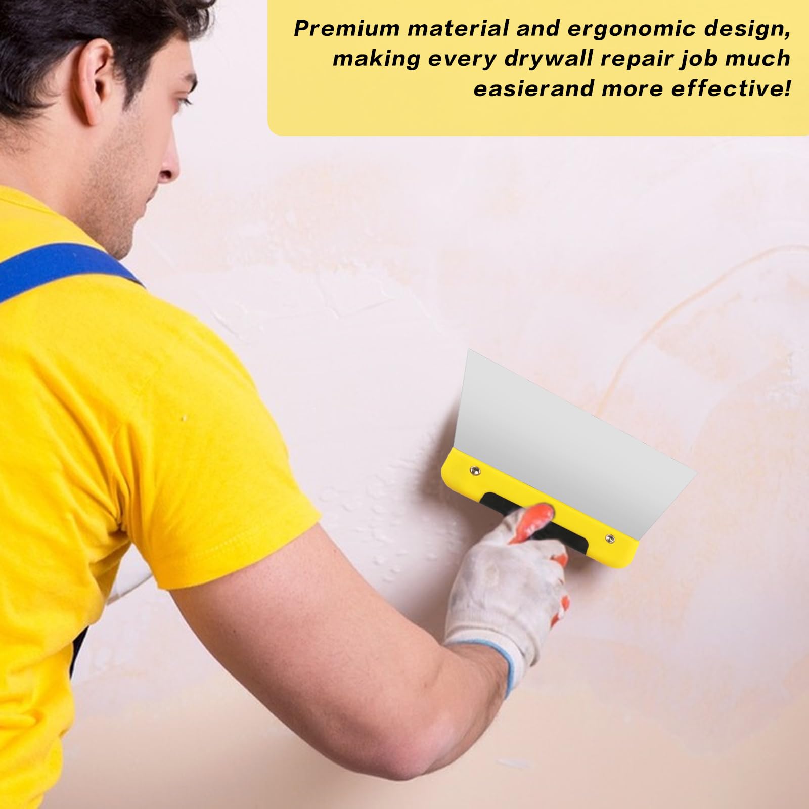 Spatole in Acciaio Inossidabile, Set di Coltelli di Spatola per Stucco, Raschietti per Pareti, Spatola per Stucco, Frattazzo Spatole per Stucco Cartongesso - 4 Pezz
