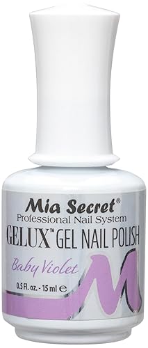 Mia Secret Gelux Soak-off esmalte de uñas de gel color Violeta Bebé - Esmalte de gel curado con lámpara de uñas - Esmaltes para uñas en gel de larga