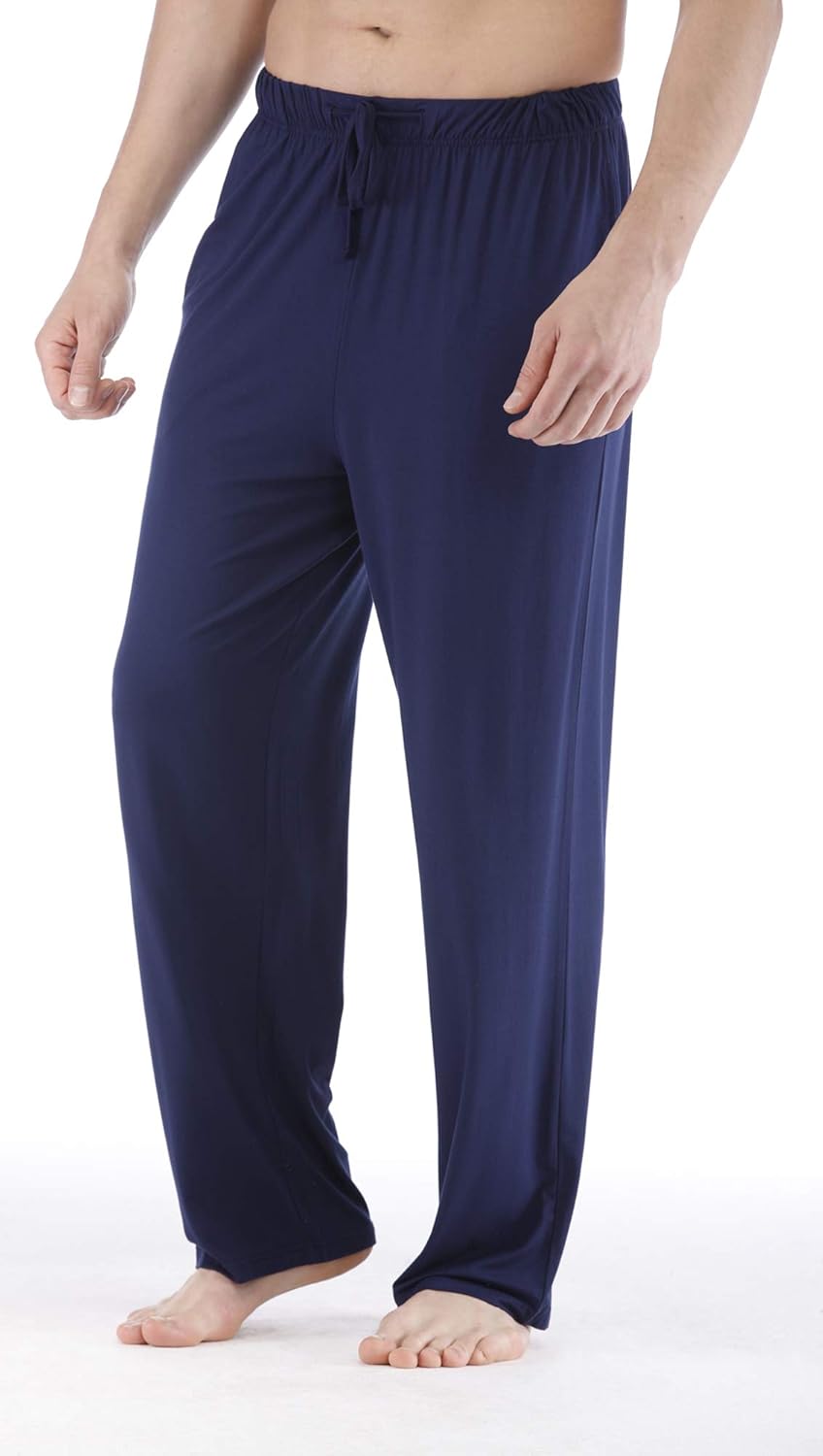 GYS Men's Bamboo Viscose Pajama Pants, Soft Sleep Lounge Pants Comfy Pj Bottoms with Pockets & Drawstring - Image 2