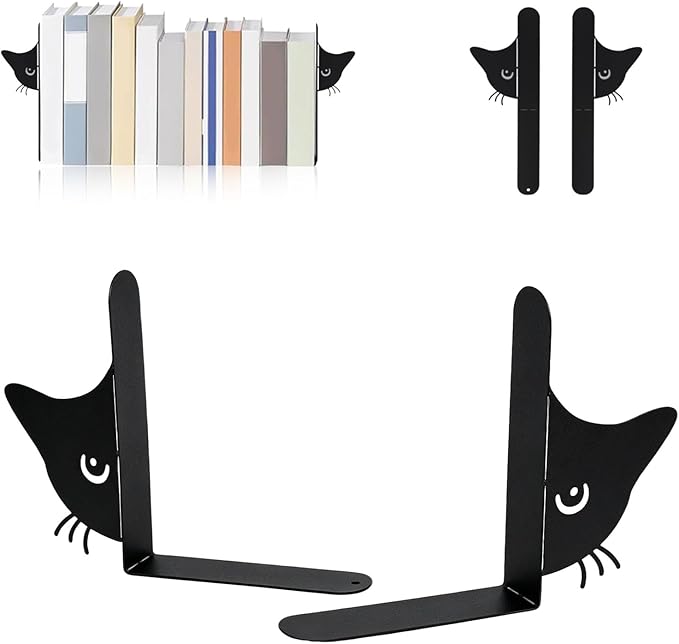 YELKOEYN Metal Cat Bookends Review: Charming Holders for Book Lovers