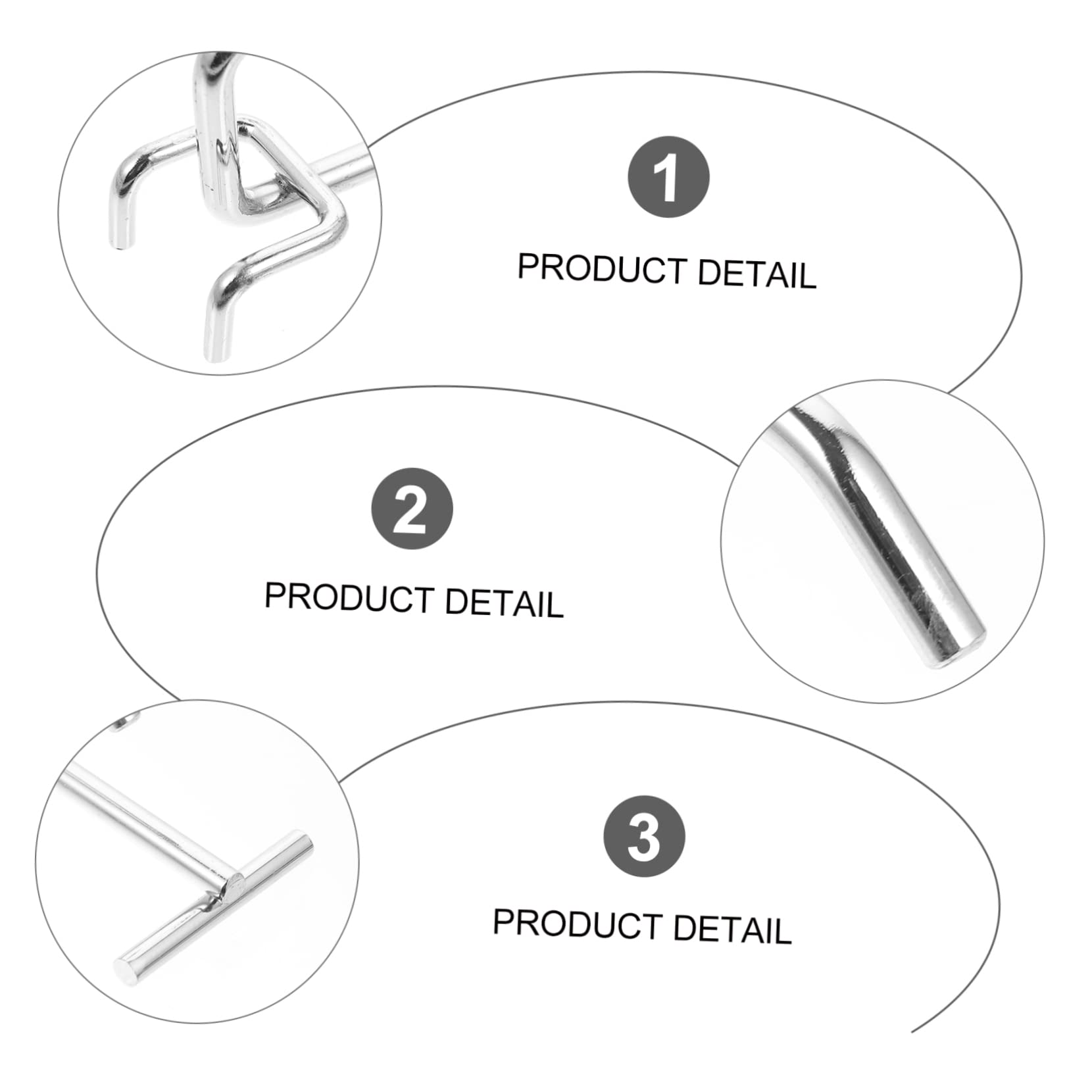 3 Set Ganci Per Pegboard Metallo Per Organizzatore Da Muro Per Garage E Negozi Resistenti E Facili Da Installare Per Utensili E Articoli 6 Pezzi*3