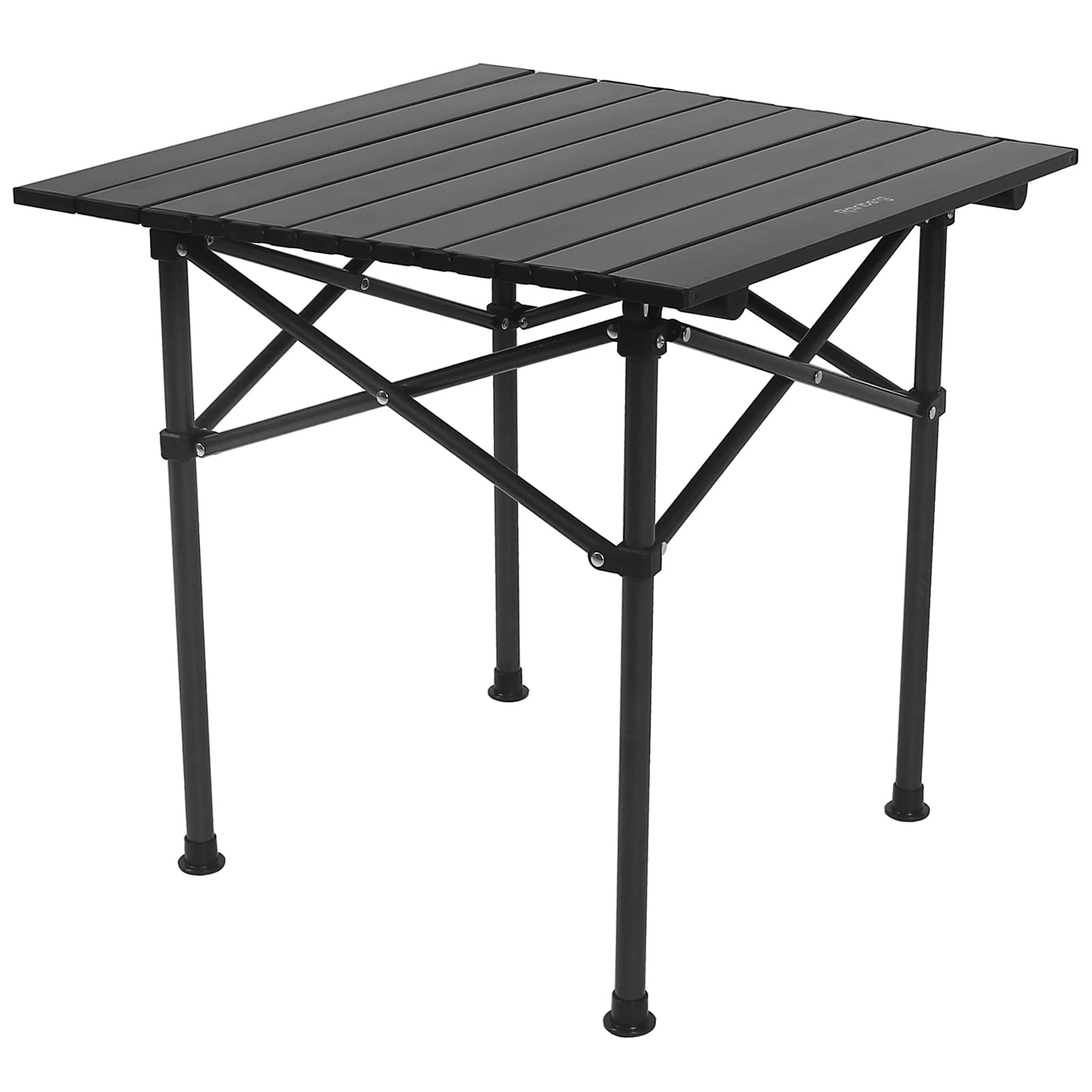 Rainberg Foldable Camping Table, Outdoor Indoor Use for BBQ, Picnic, Garden Parties, Foldable Portable Design. (Small Table, Black)