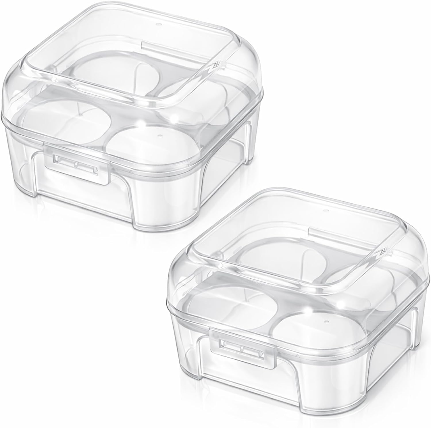 2 PCS Hard Boiled Egg Container Egg Storage Container Egg-Carrier Camping Eggs Holder Hard Eggs Bag Case for Camping, Outdoor, Hiking, Trekking, Kitchen, Refrigerator, Fridge