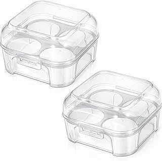 2 PCS Hard Boiled Egg Container Egg Storage Container Egg-Carrier Camping Eggs Holder Hard Eggs Bag Case for Camping, Outdoor, Hiking, Trekking, Kitchen, Refrigerator, Fridge