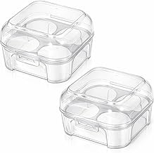 2 PCS Hard Boiled Egg Container Camping Egg Container Egg-Carrier Camping Hard Eggs Storage Bag Case for Campings, Outdoor, Hiking, Trekking, Kitchen, Refrigerator