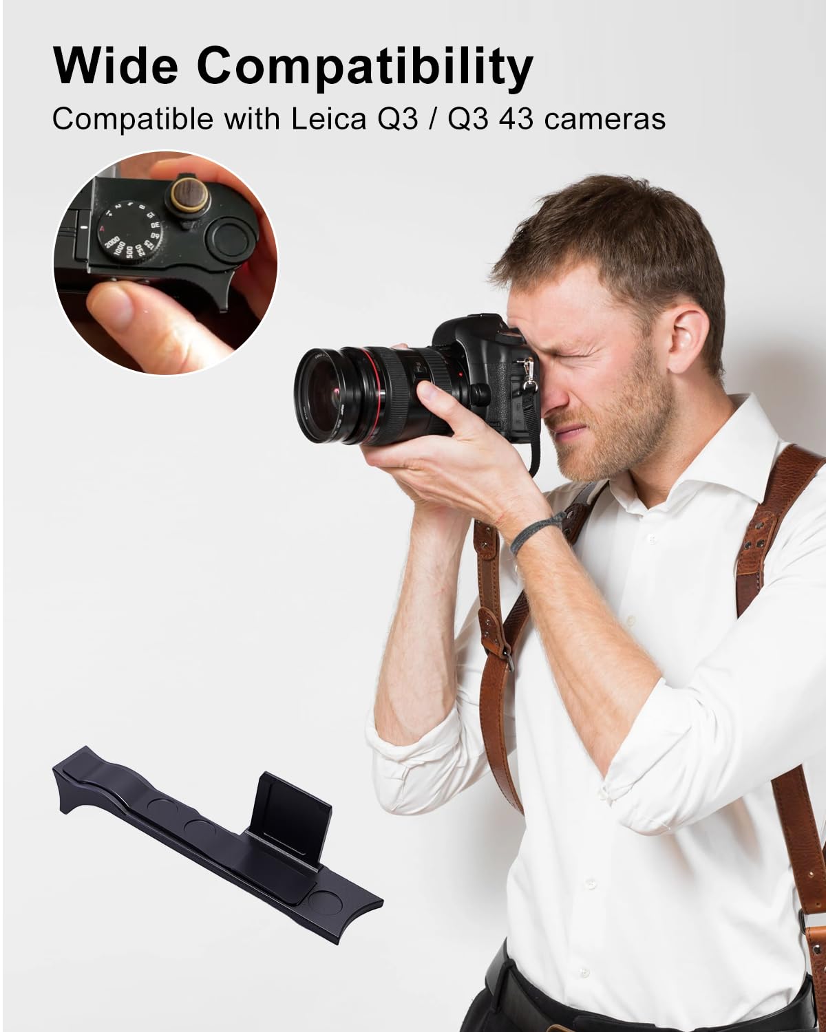 Amazon | 親指グリップ Leica Q3 & Q3 43 カメラサムサポートグリップ 
