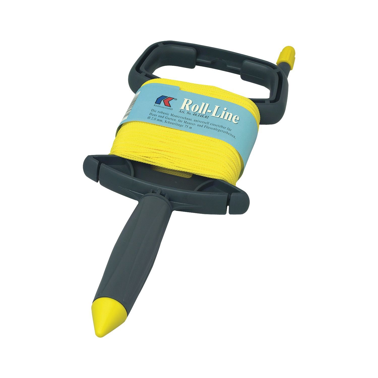 Kaufmann Cordeau Roll-Line à manivelle, diamètre 2 mm, longueur 75 m, jaune, 40.148.02