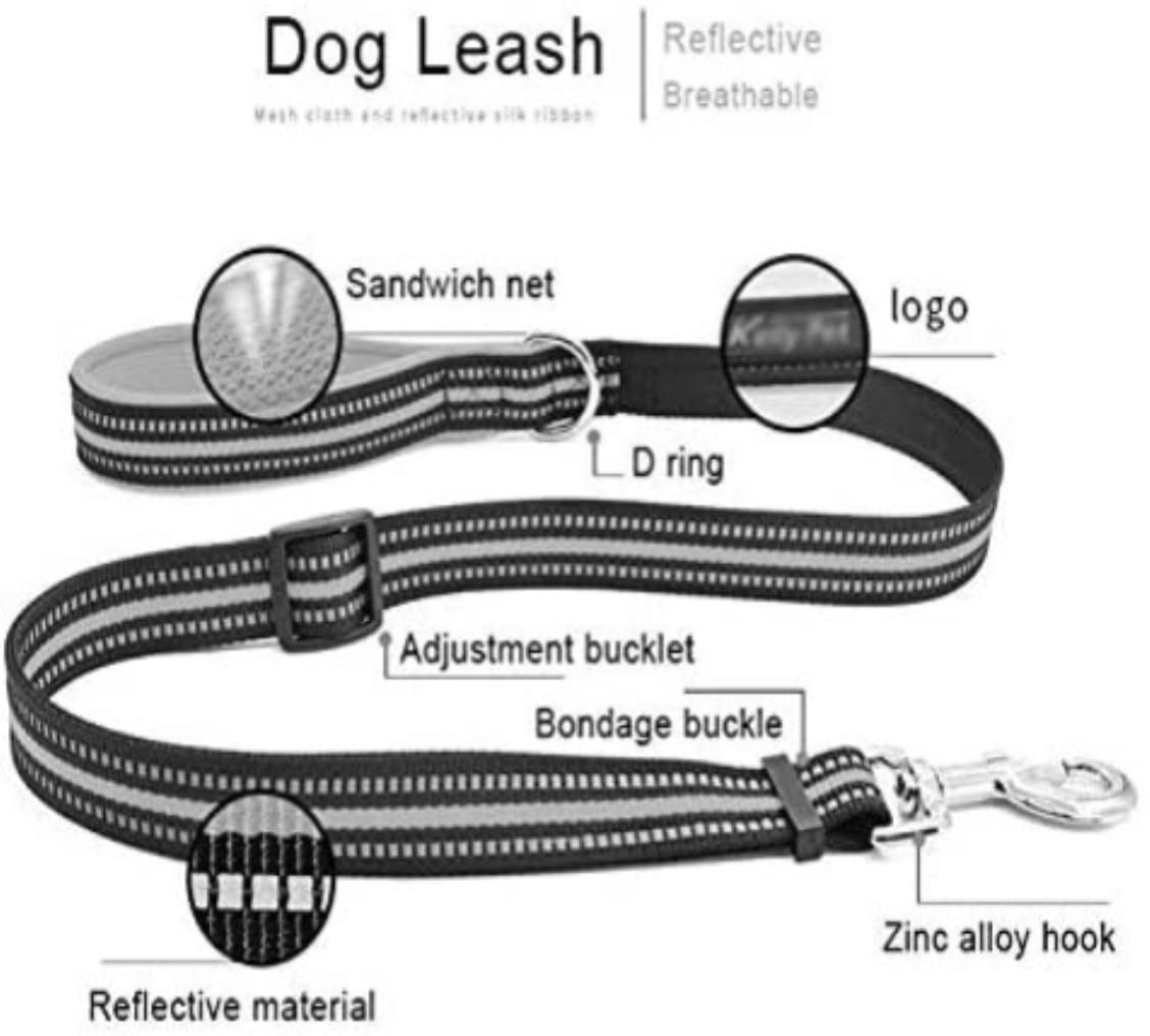 Correa Perro Arnés De Malla De Nailon Transpirable para Perros, Arnés Y Correa Ajustables Reflectantes para Perros, Correa para Mascotas Correa Perro Suave(Blue,50-54cm)