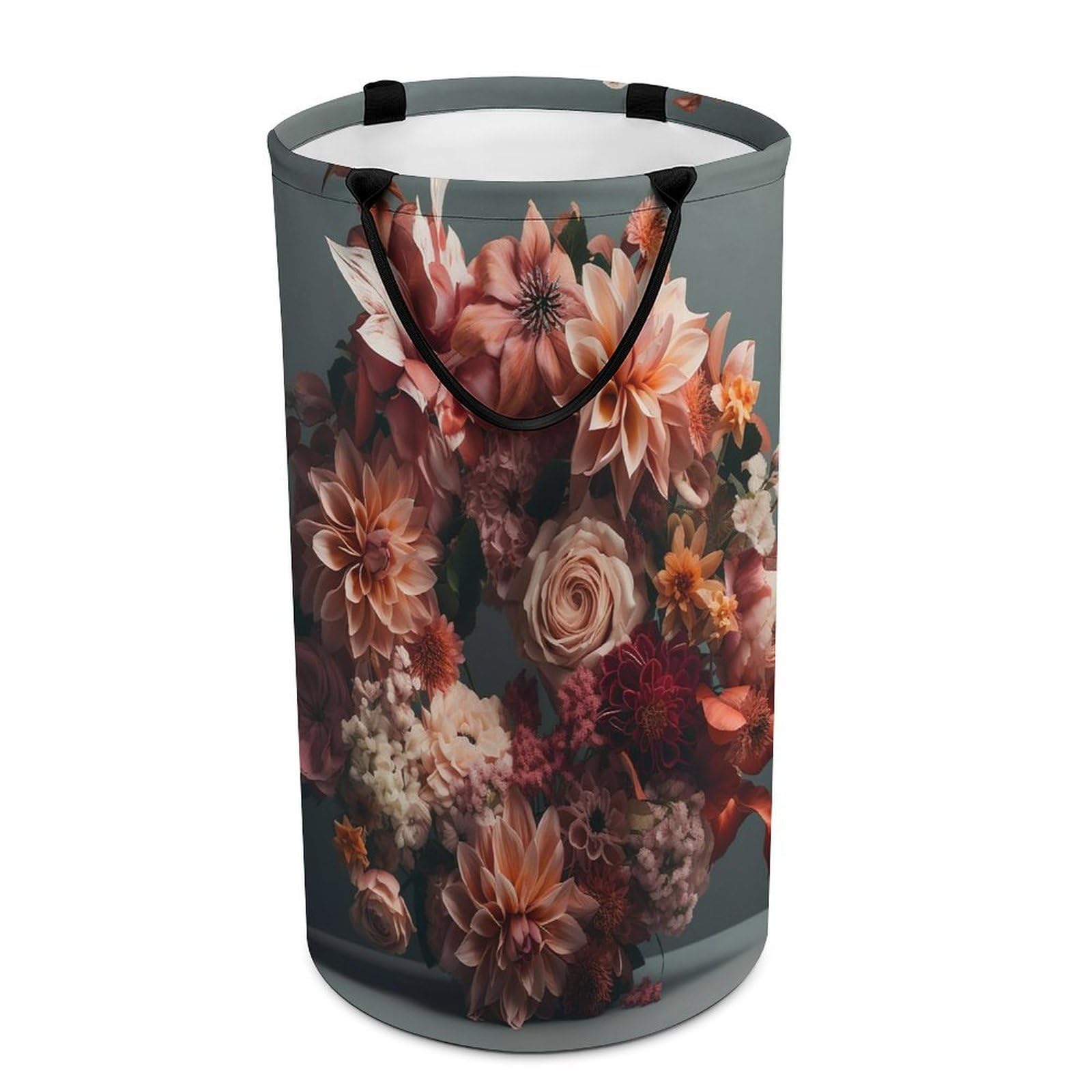 Panier à linge fleurs pour chambre et dortoir universitaire compact