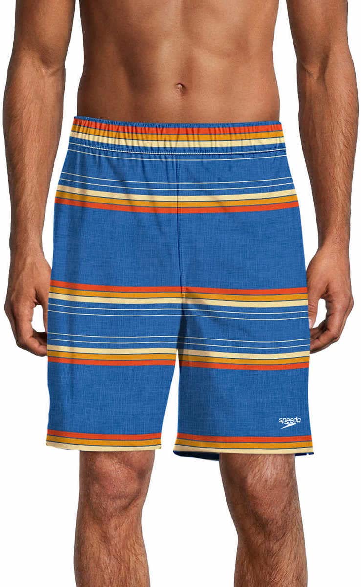 Mens Hydro Volley Swim Shorts (Speedo Blue Stripe, Medium 32/34)-image-36