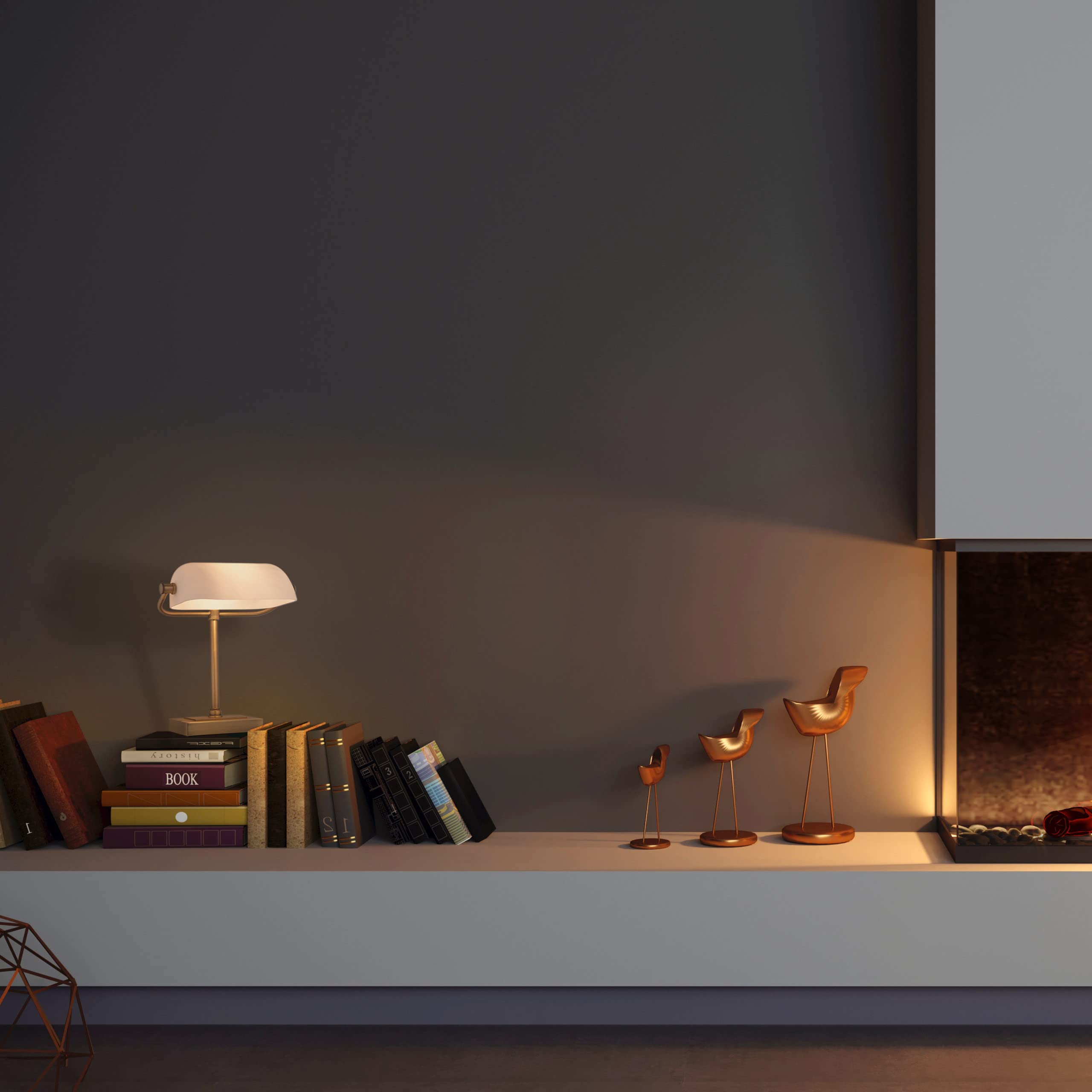 Relaxdays Bankerlampe Schreibtischlampe Retro, weiß/messing | Bibliothekslampe