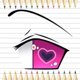 Simple and Clean UI Draw Anime Eyes Step by Step