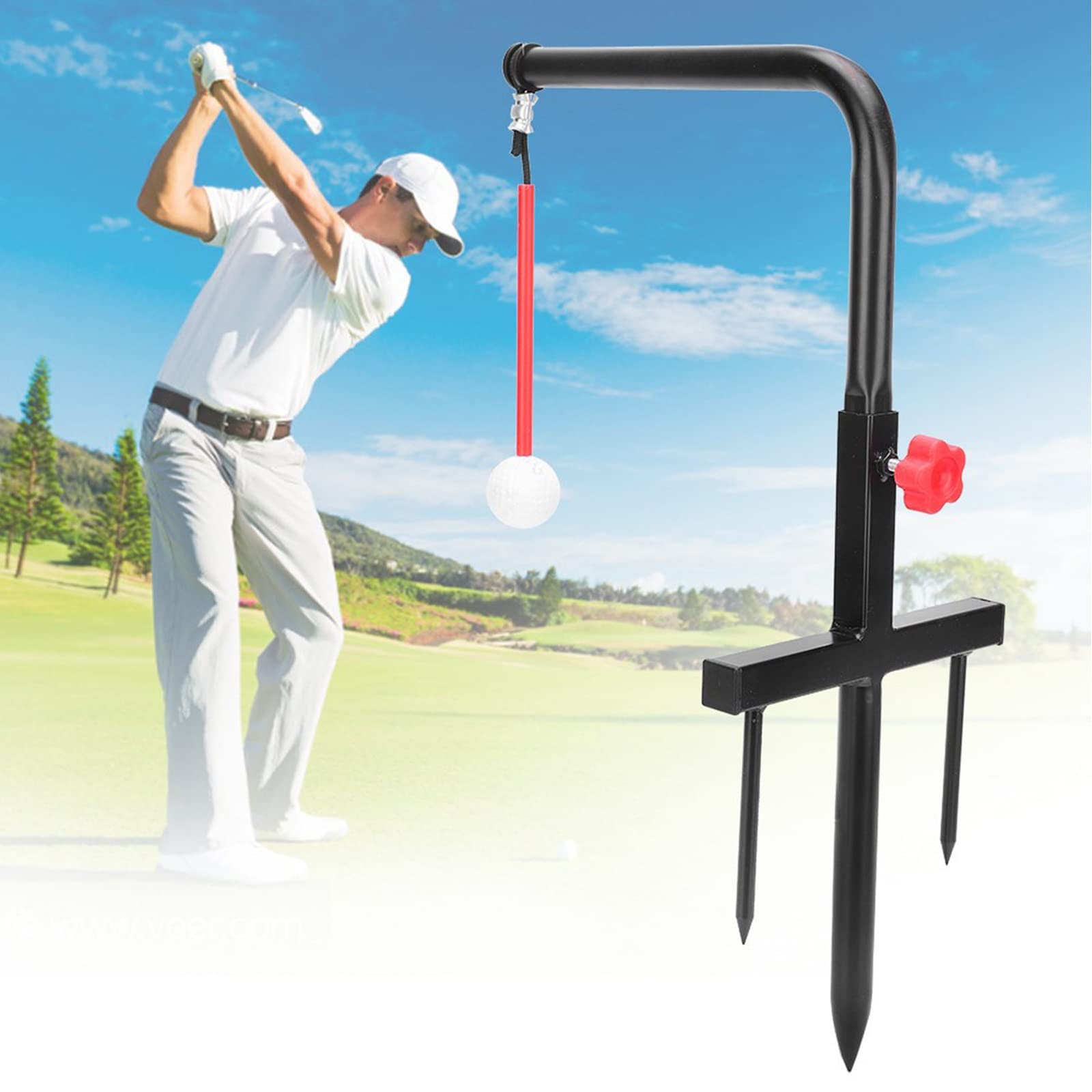 DYTWXG Golfschwung-Trainingshilfe, Golfhaltungskorrektur, tragbarer Golfschwung-Groover-Schlagtrainer für Indoor-Outdoor-Sportarten Golfball-Übungswerkzeug