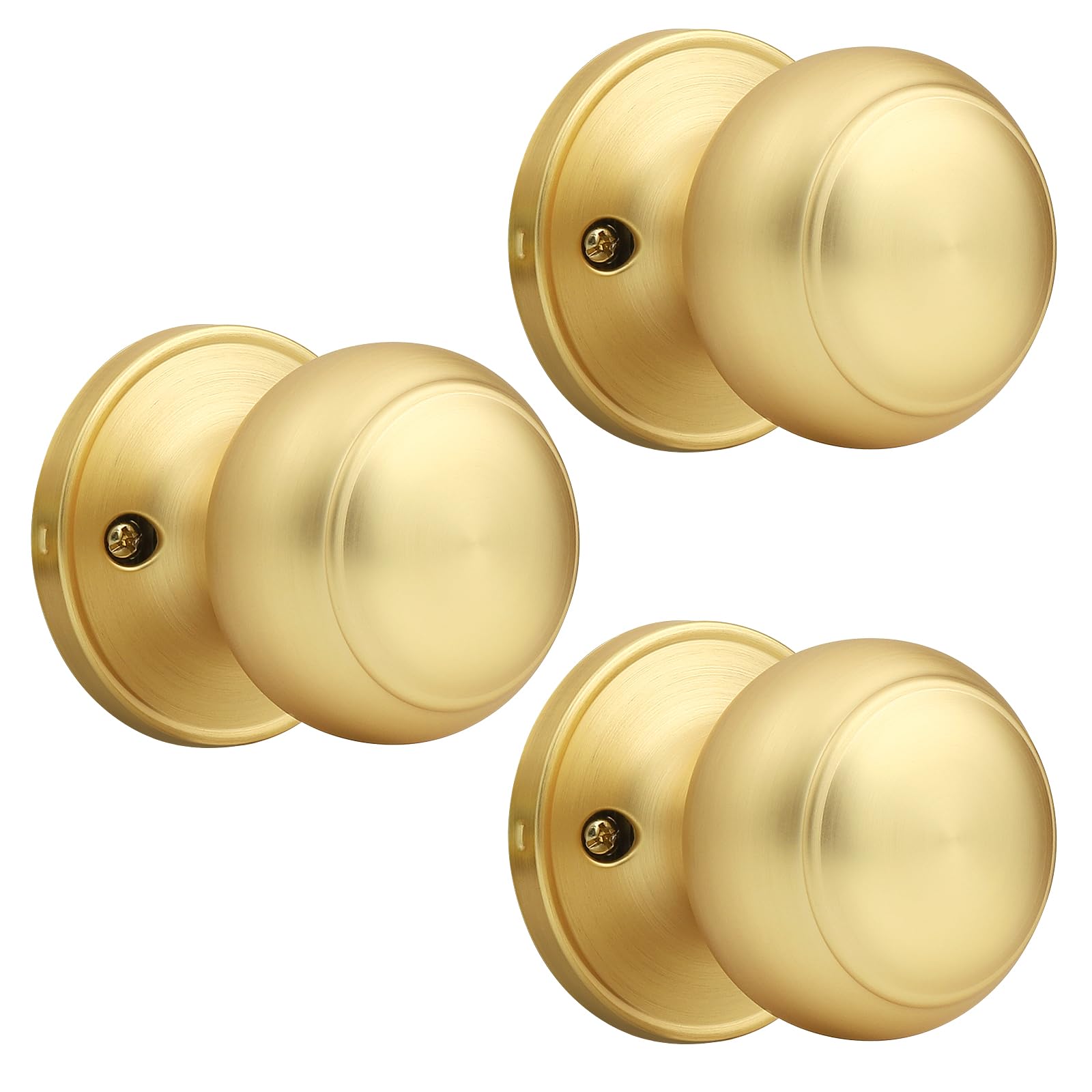 Brushed Nickel Dummy Door Knobs - 2 Pack -14