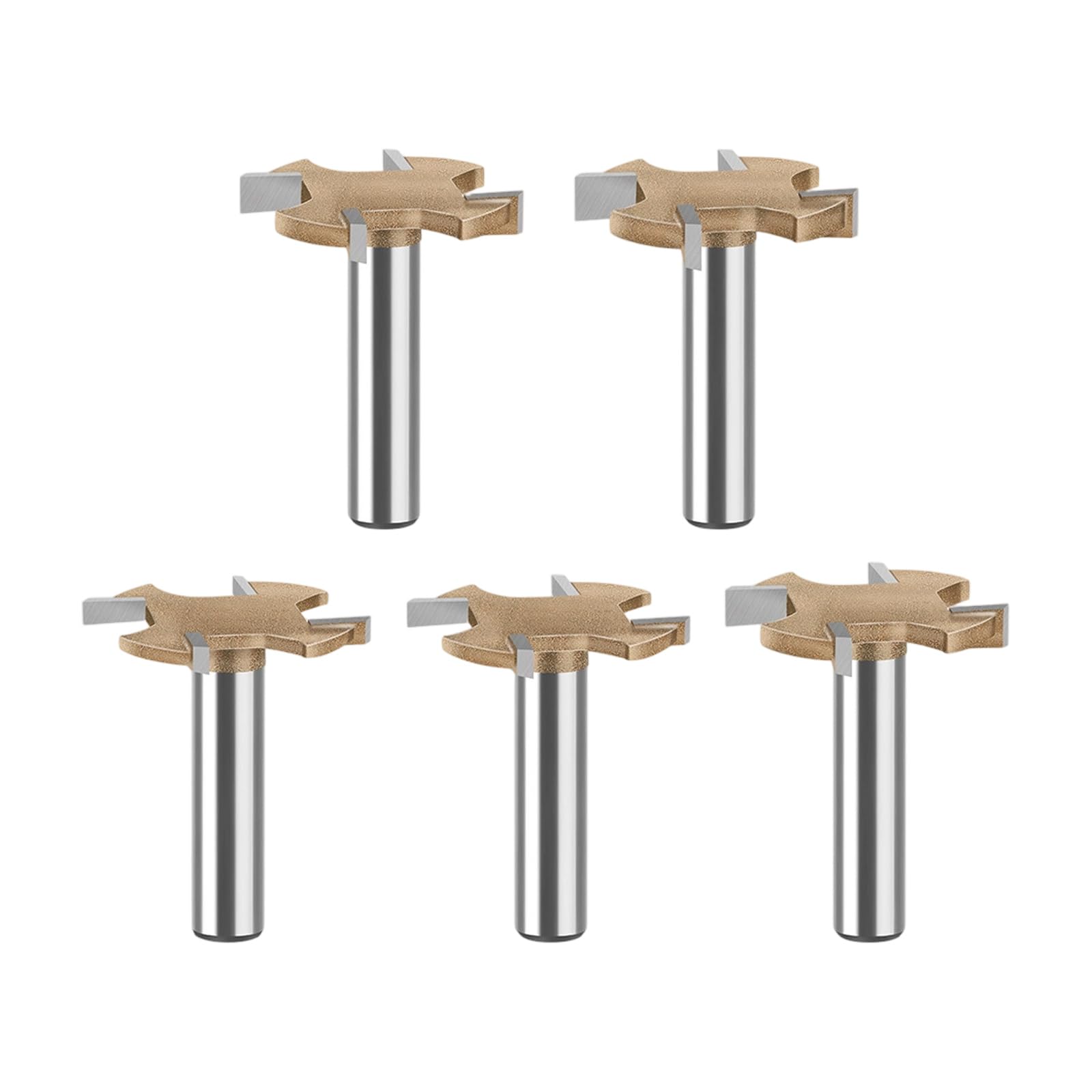 Fresa per fresa a T a 4 scanalature da 8 mm, con punta in carburo, per intaglio del legno e falegnameria, strumento per la lavorazione del legno