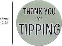 Vista 2 de Botón de puntas: Gracias por propinas - botón pinback de 2.283 in (aproximadamente 2,25 pulgadas)