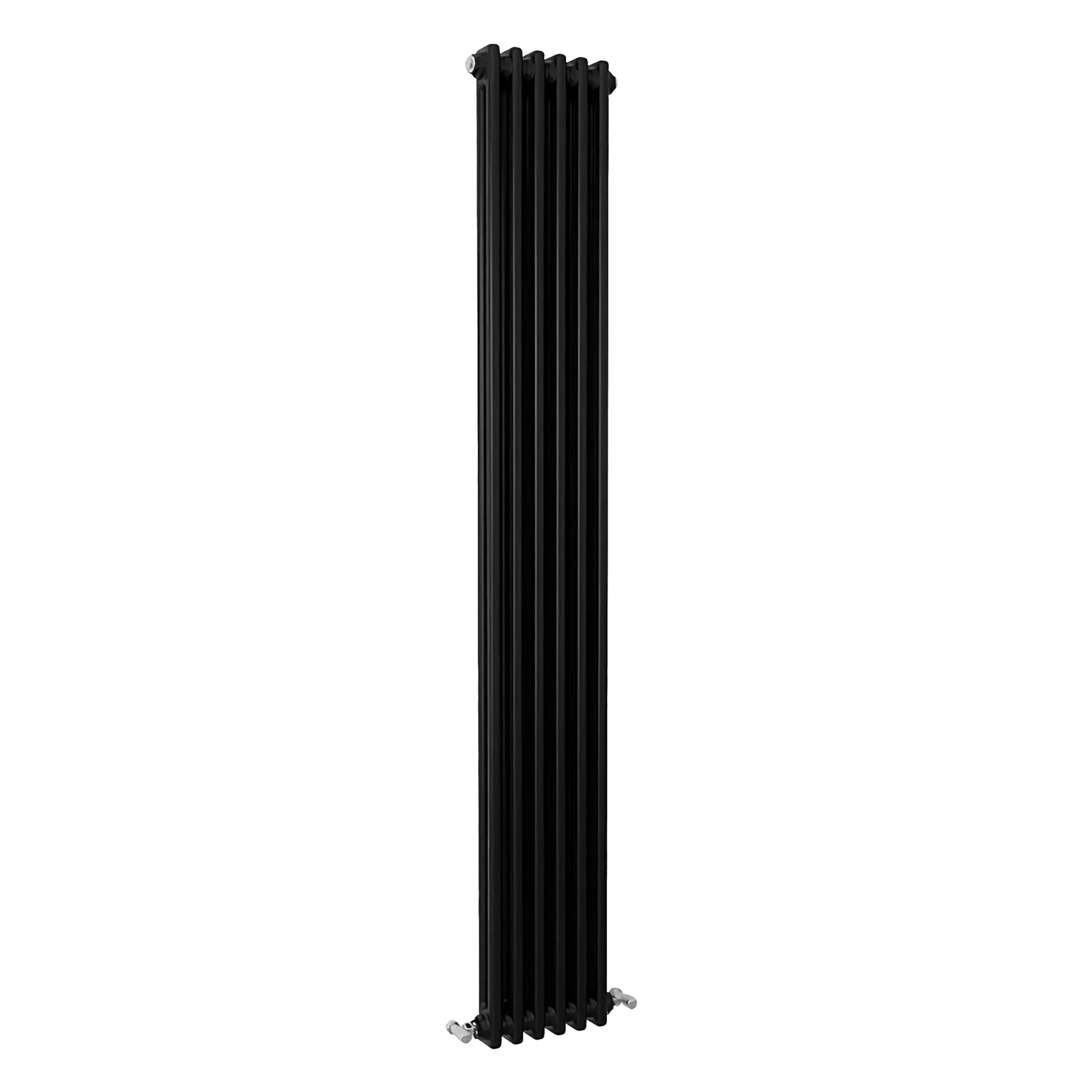 SLINE SANITARY Traditional 2 Column Cast Iron Style Radiator Vertical Black 1800x290mm