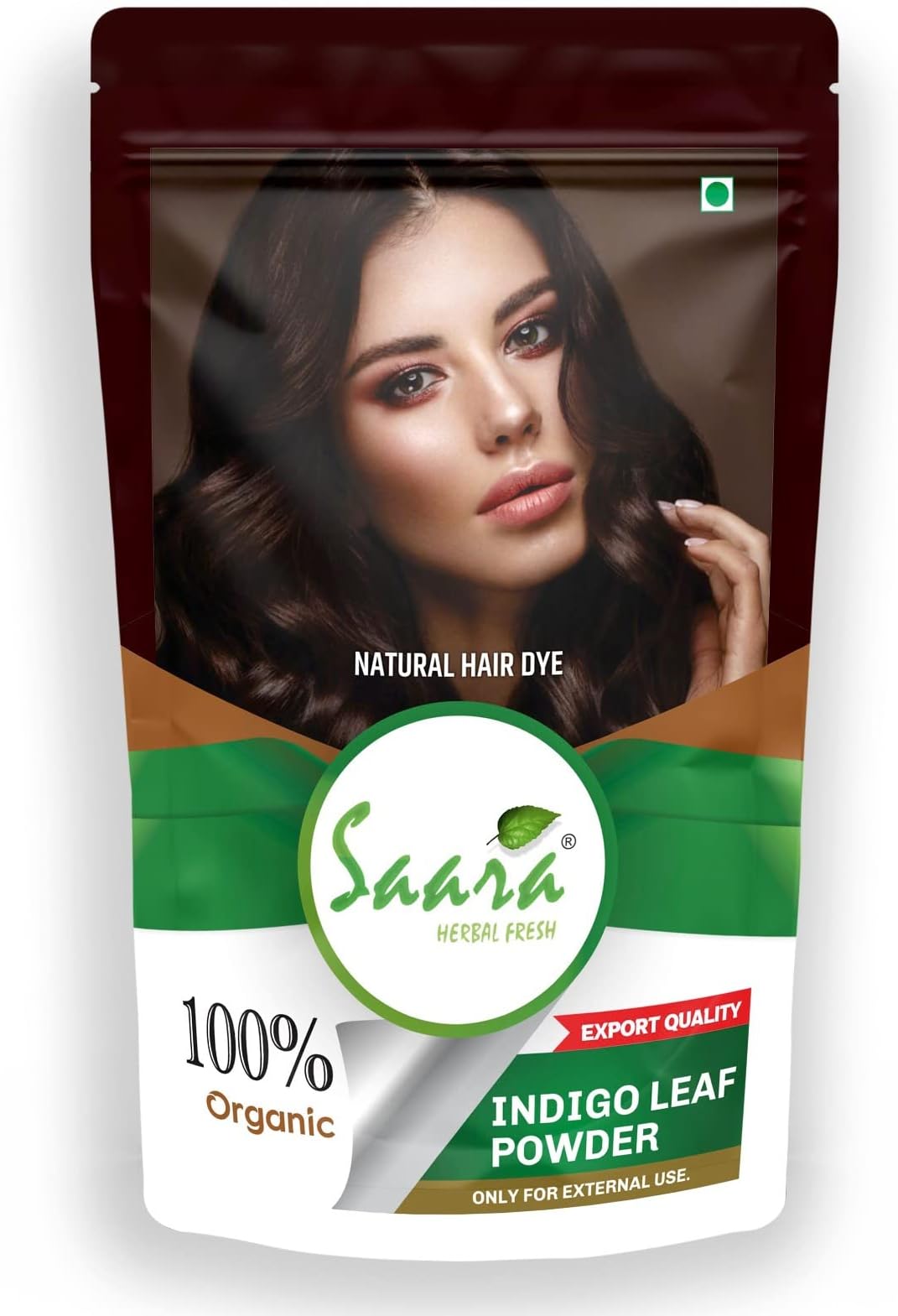 SAARAIndigo Powder Organic for Hair Black Colour (700 Grams), Natural Avuri Leaf Powder, Neela Amari, Neel Patti, Neelayamari, Neli Aku, Indico. Powder (Pack of 7 x 100g ) Premium Package aluminum foil inner