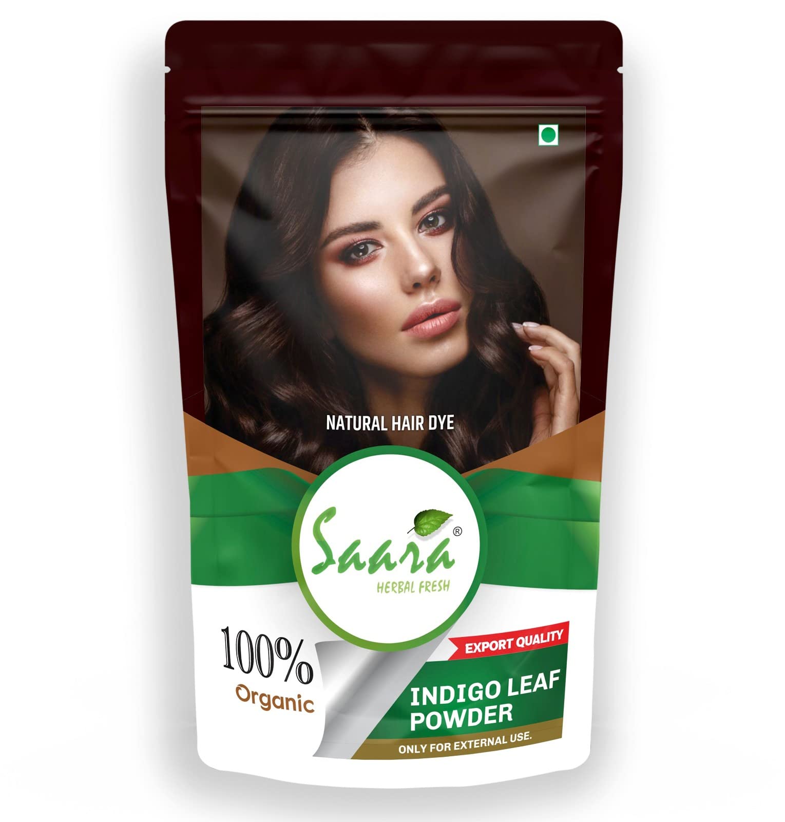 SAARAIndigo Powder Organic for Hair Black Colour (700 Grams), Natural Avuri Leaf Powder, Neela Amari, Neel Patti, Neelayamari, Neli Aku, Indico. Powder (Pack of 7 x 100g ) Premium Package aluminum foil inner