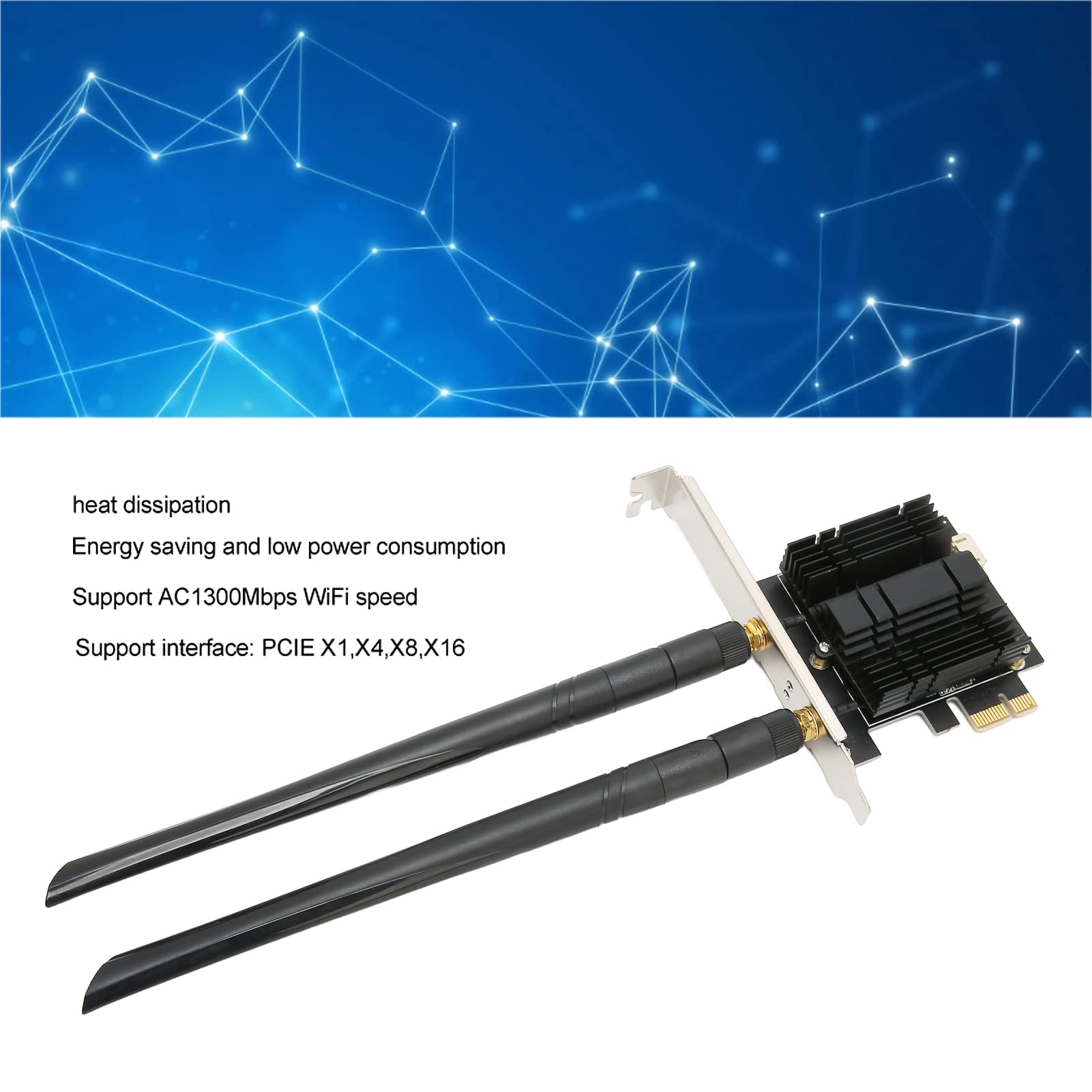 Scheda WiFi WiFi 6E AX210 PCIe Scheda WiFi AC1300Mbps 4.2 PCIE Scheda WiFi desktop dual band 2.4GHz 5.8GHz per PC desktop