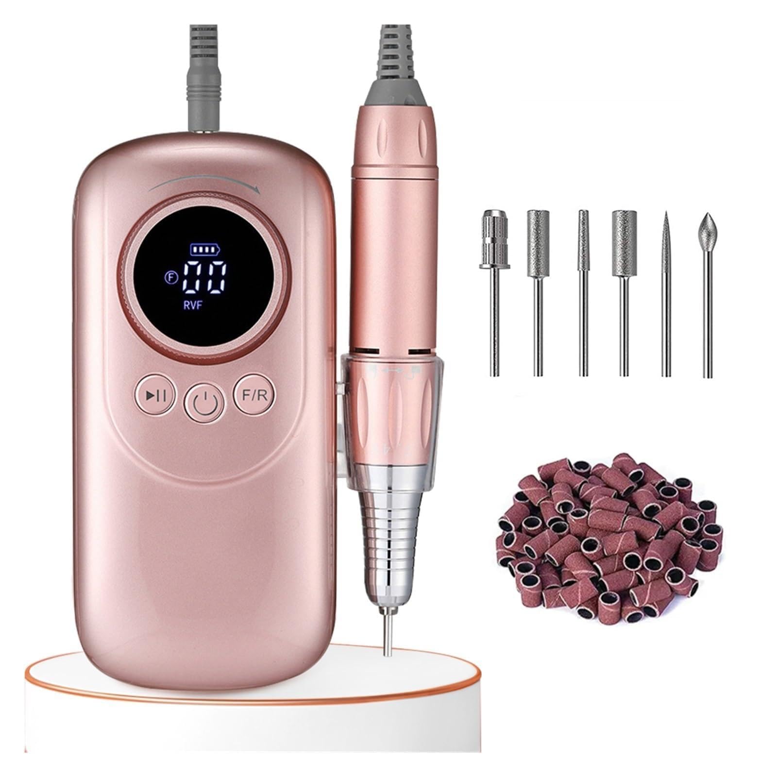 Fresa per Unghie, Trapano for Unghie Elettrico a Batteria 35000 RPM Frese for Unghie Professionali for Unghie in Acrilico Efile Portatile Ricaricabile USB