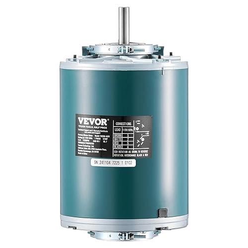 Miniatura 18 de VEVOR Motor de soplador de horno de 3/4 HP, 208/230 V 3.85 amperios, 1075 rpm, 5 velocidades, rotación CW/CCW, 48 marcos de 4.8 pulgadas de longitud