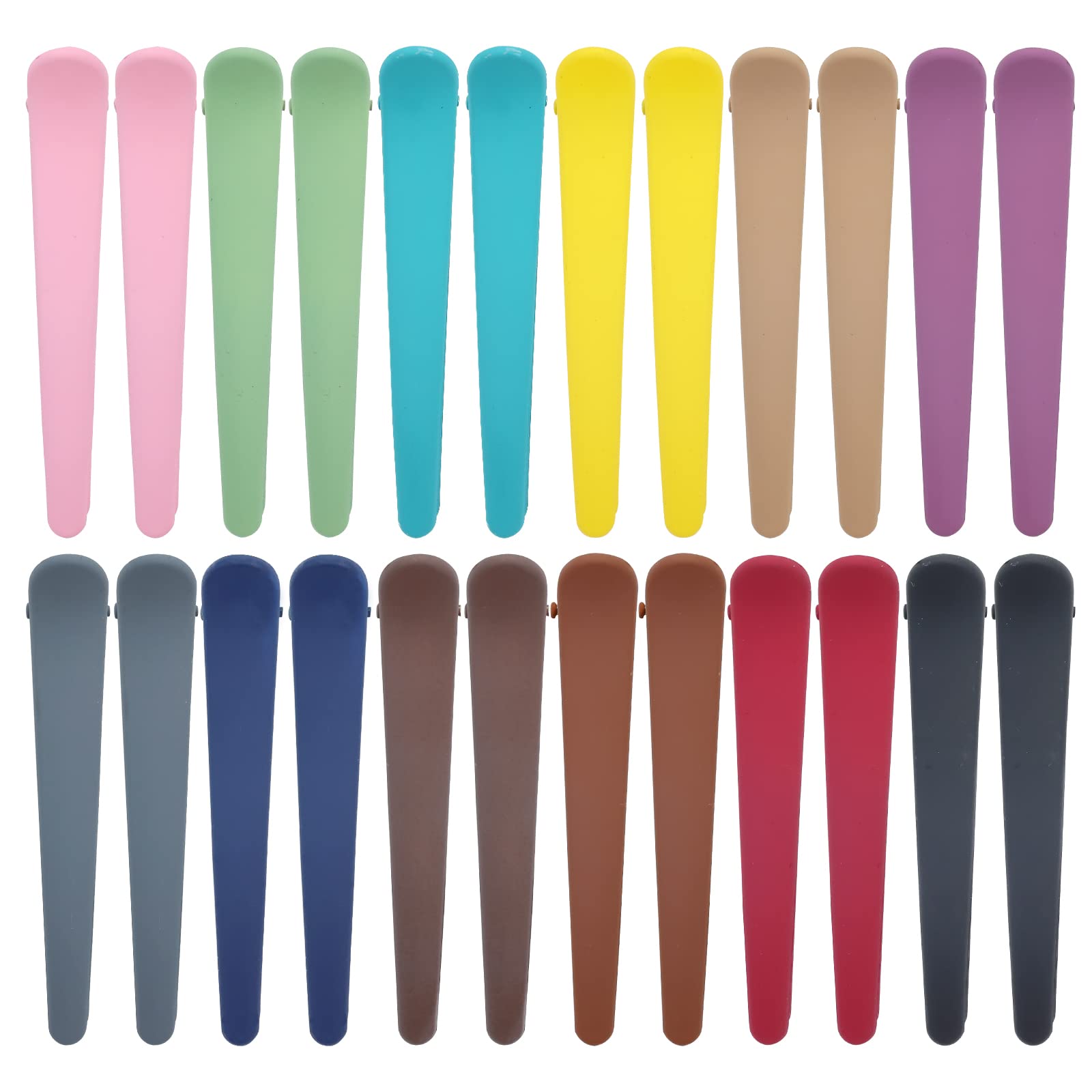 Dizila 24 Pack/12 works 3" Plastic Matte Hair Clips for Styling Sectioning Salon Duckbill Alligator Hair Clips Non-Slip Hair Pins Barrettes Accessories for Women Girls Thin Thick - Image 2