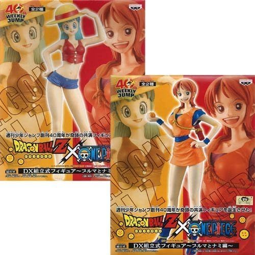 Dragon Ball Bulma x One Piece Nami DX Figure Banpresto 2 figures set
