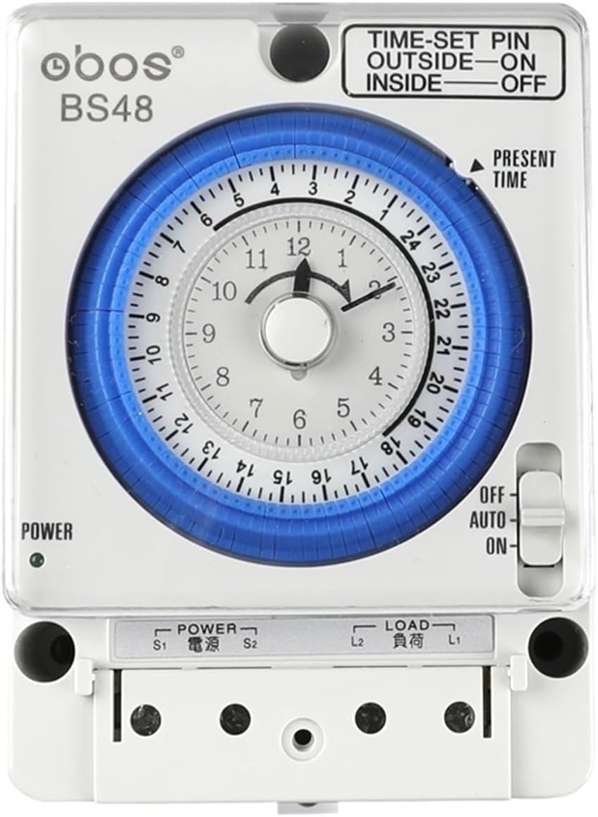 Timer Switch White Mechanical Timer Switch with Set up 96 Times per Day 220V