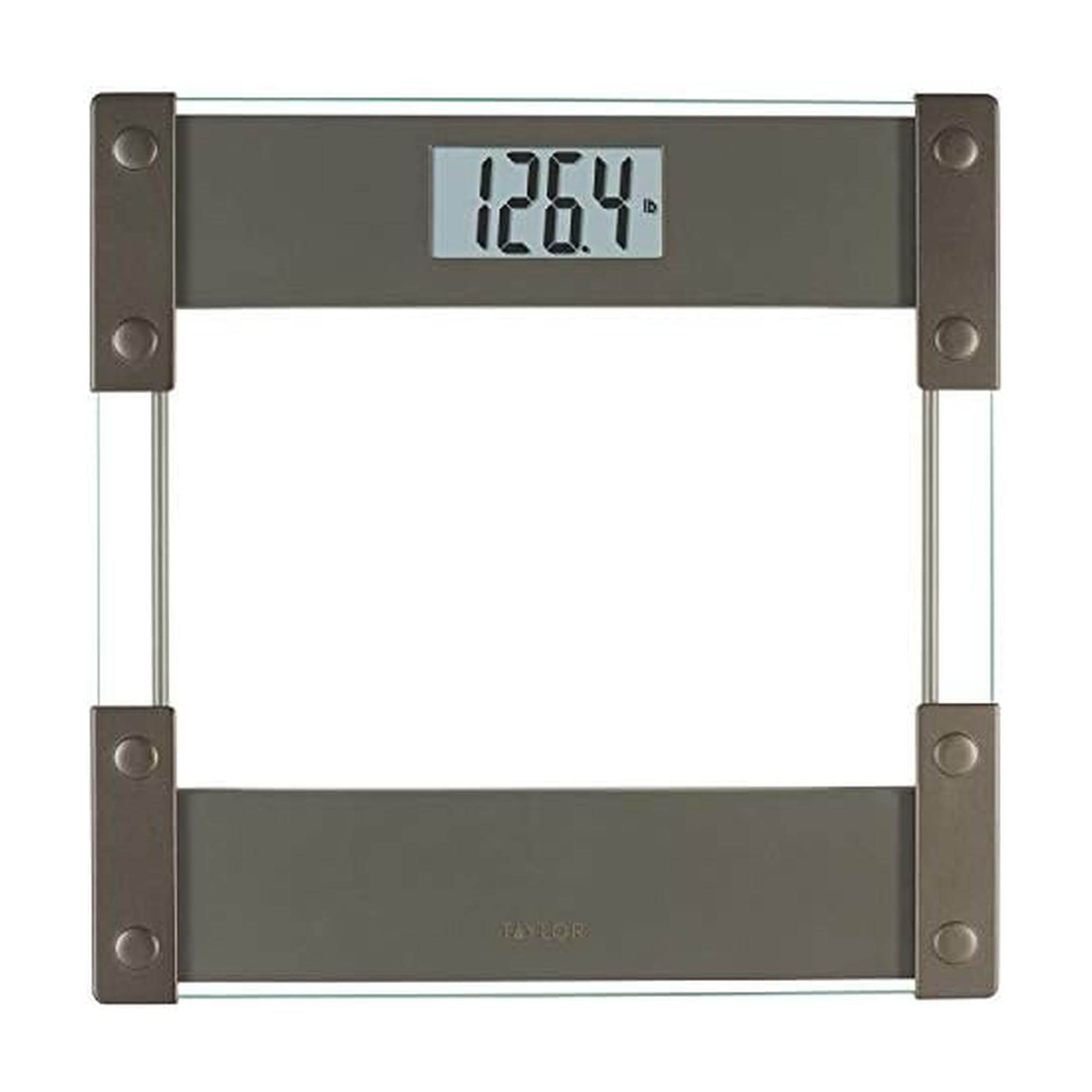 Taylor Hinge Design Clear Glass Digital 400lb Bathroom Scale