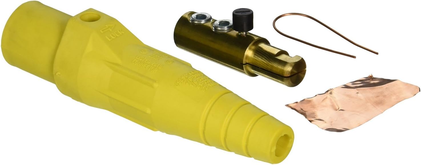 Leviton 16D22-UO 16-Series Taper Nose, Male, Plug Contact and Insulator, Detachable, Cam-Type connector, Orange